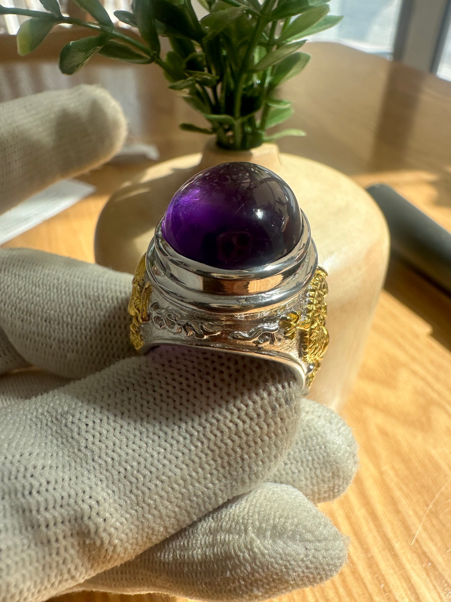 Elegant 925 Silver Amethyst Ring – February Birthstone Jewelry