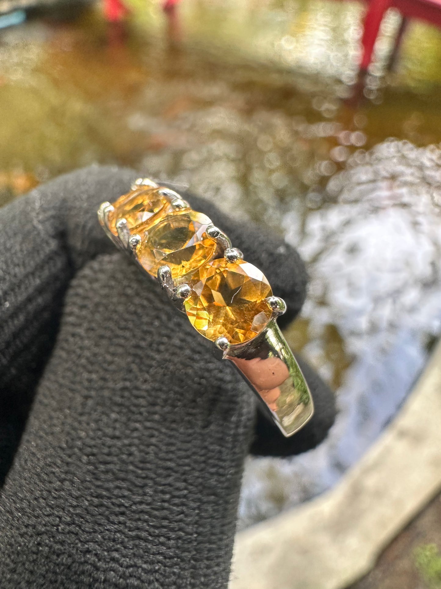 Shop this Half Eternity Citrine Ring for Women in S925 silver – November birthstone jewelry, elegant gift for her on birthdays, anniversaries & special occasions.