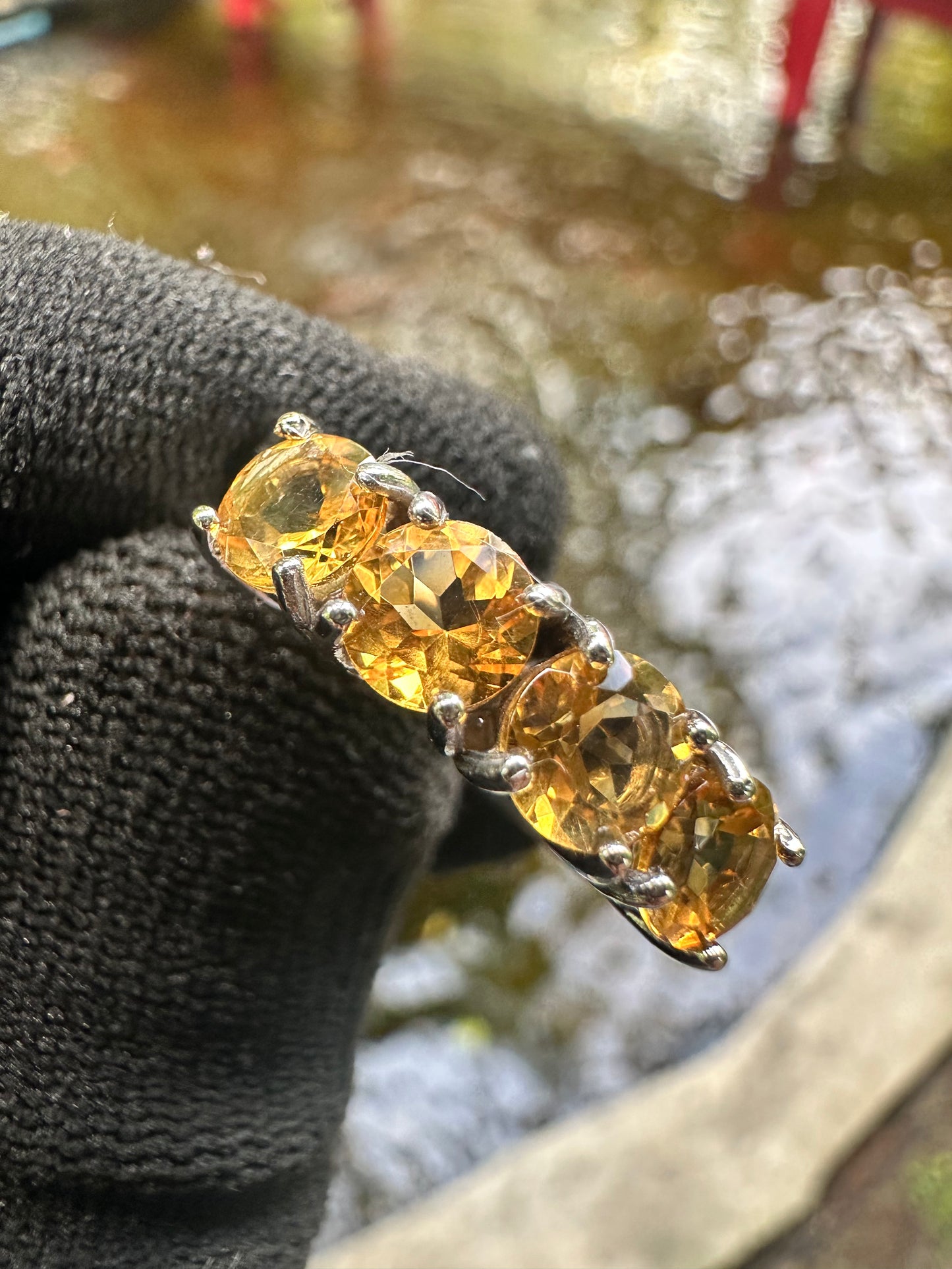 Shop this Half Eternity Citrine Ring for Women in S925 silver – November birthstone jewelry, elegant gift for her on birthdays, anniversaries & special occasions.