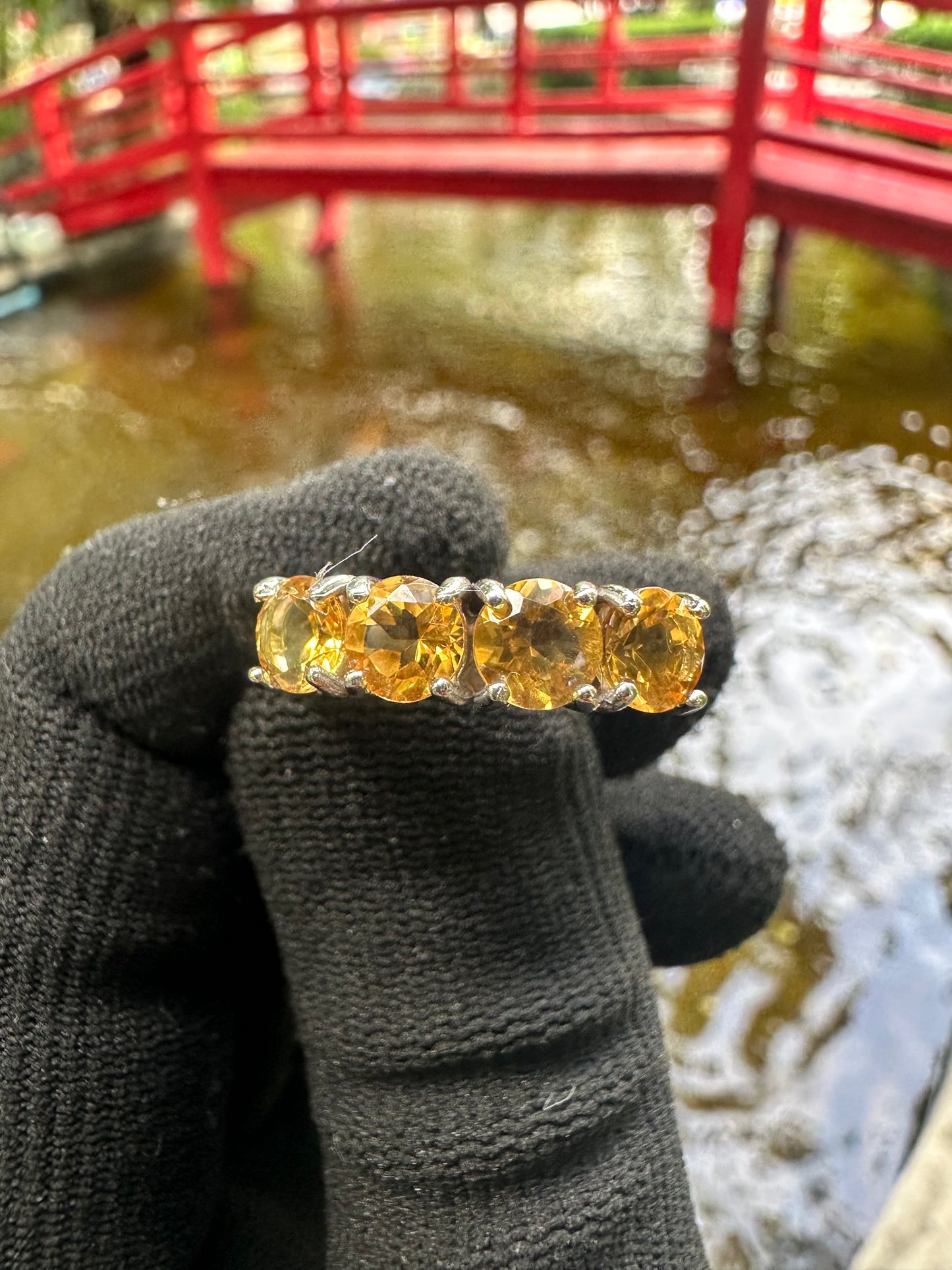 Shop this Half Eternity Citrine Ring for Women in S925 silver – November birthstone jewellery, elegant gift for her on birthdays, anniversaries & special occasions.