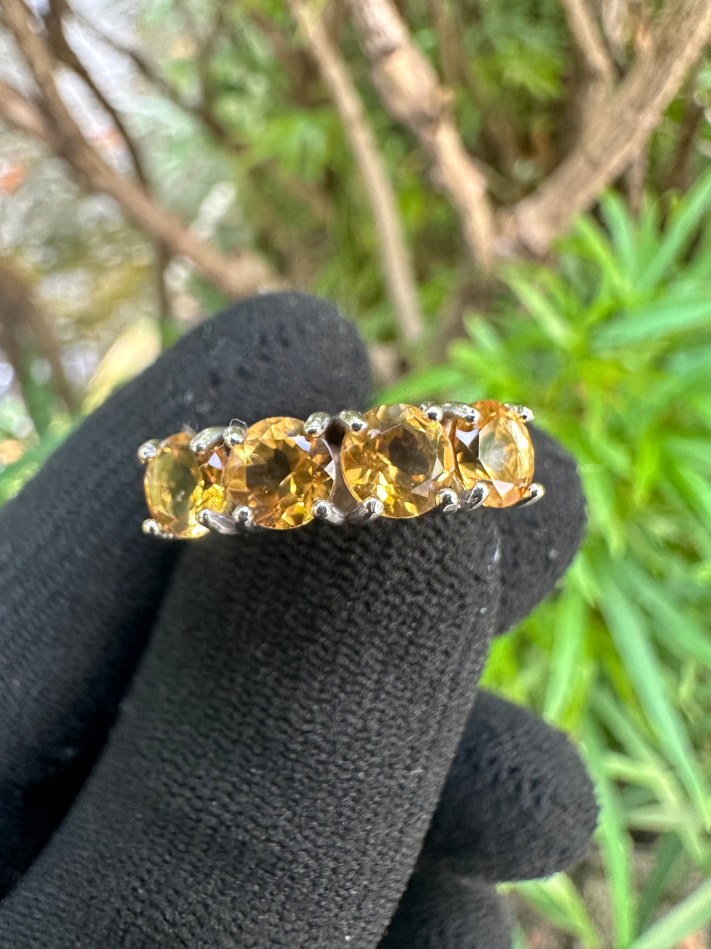 Shop this Half Eternity Citrine Ring for Women in S925 silver – November birthstone jewellery, elegant gift for her on birthdays, anniversaries & special occasions.