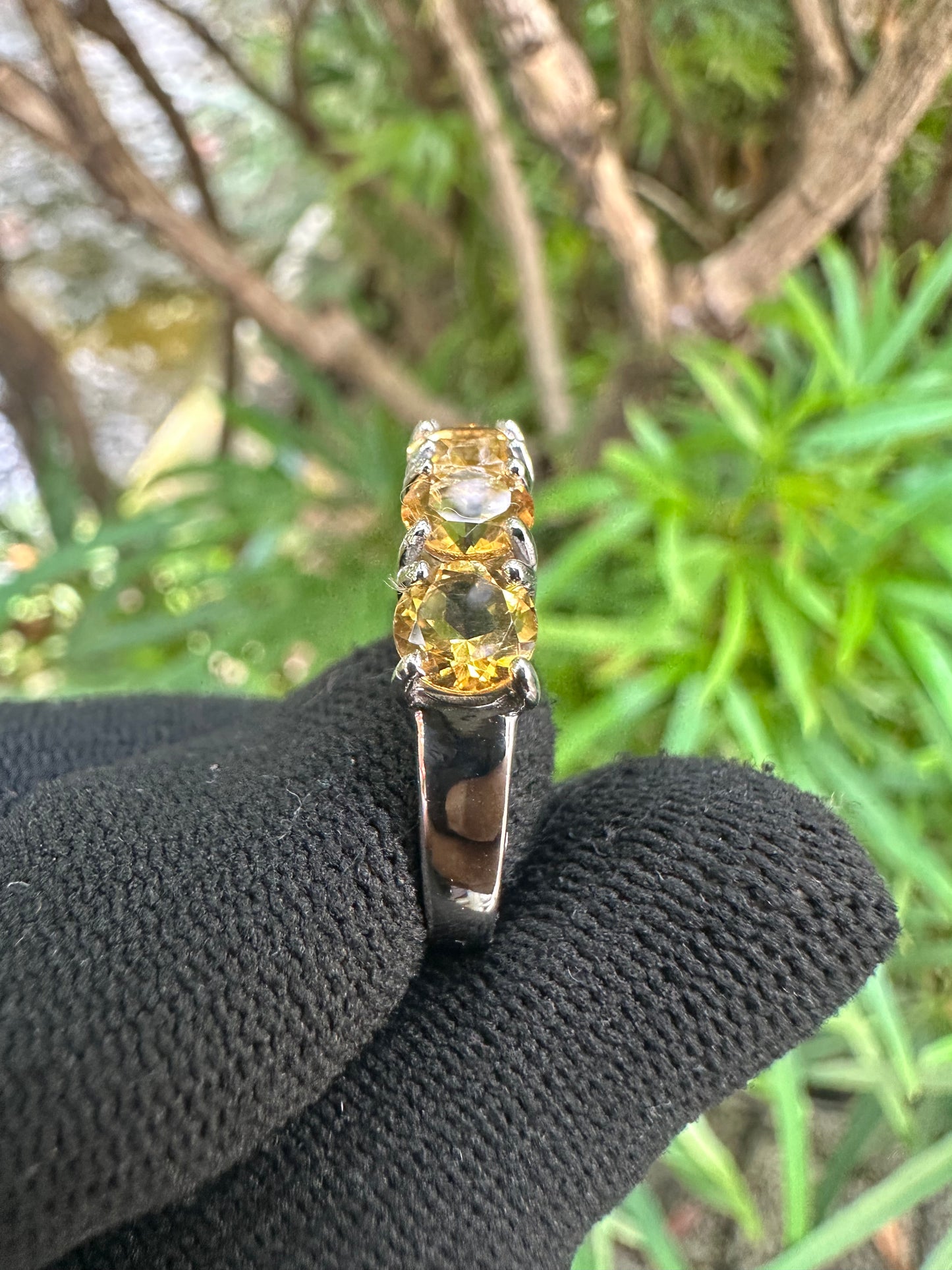 Shop this Half Eternity Citrine Ring for Women in S925 silver – November birthstone jewellery, elegant gift for her on birthdays, anniversaries & special occasions.