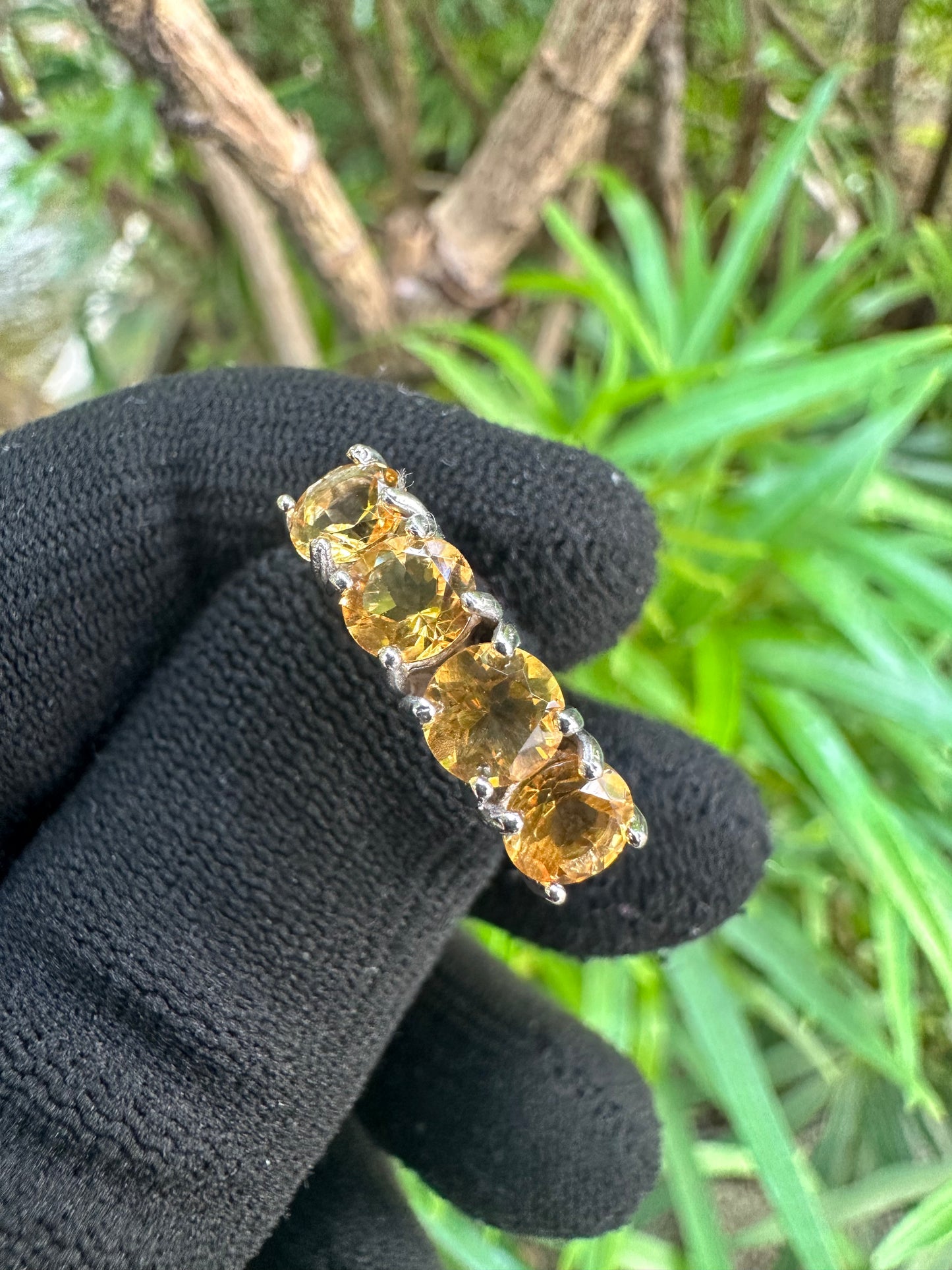 Shop this Half Eternity Citrine Ring for Women in S925 silver – November birthstone jewellery, elegant gift for her on birthdays, anniversaries & special occasions.