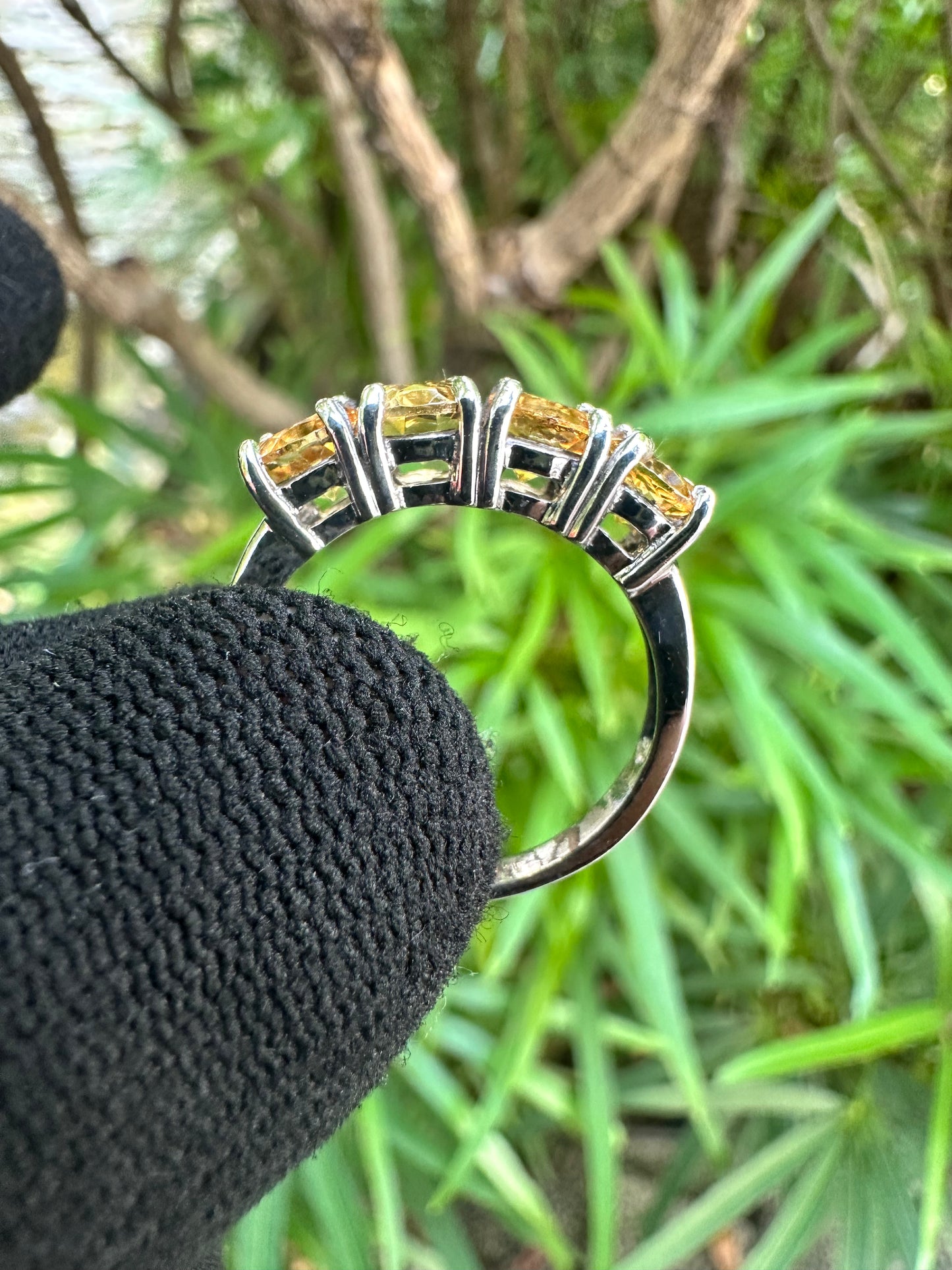 Shop this Half Eternity Citrine Ring for Women in S925 silver – November birthstone jewellery, elegant gift for her on birthdays, anniversaries & special occasions.