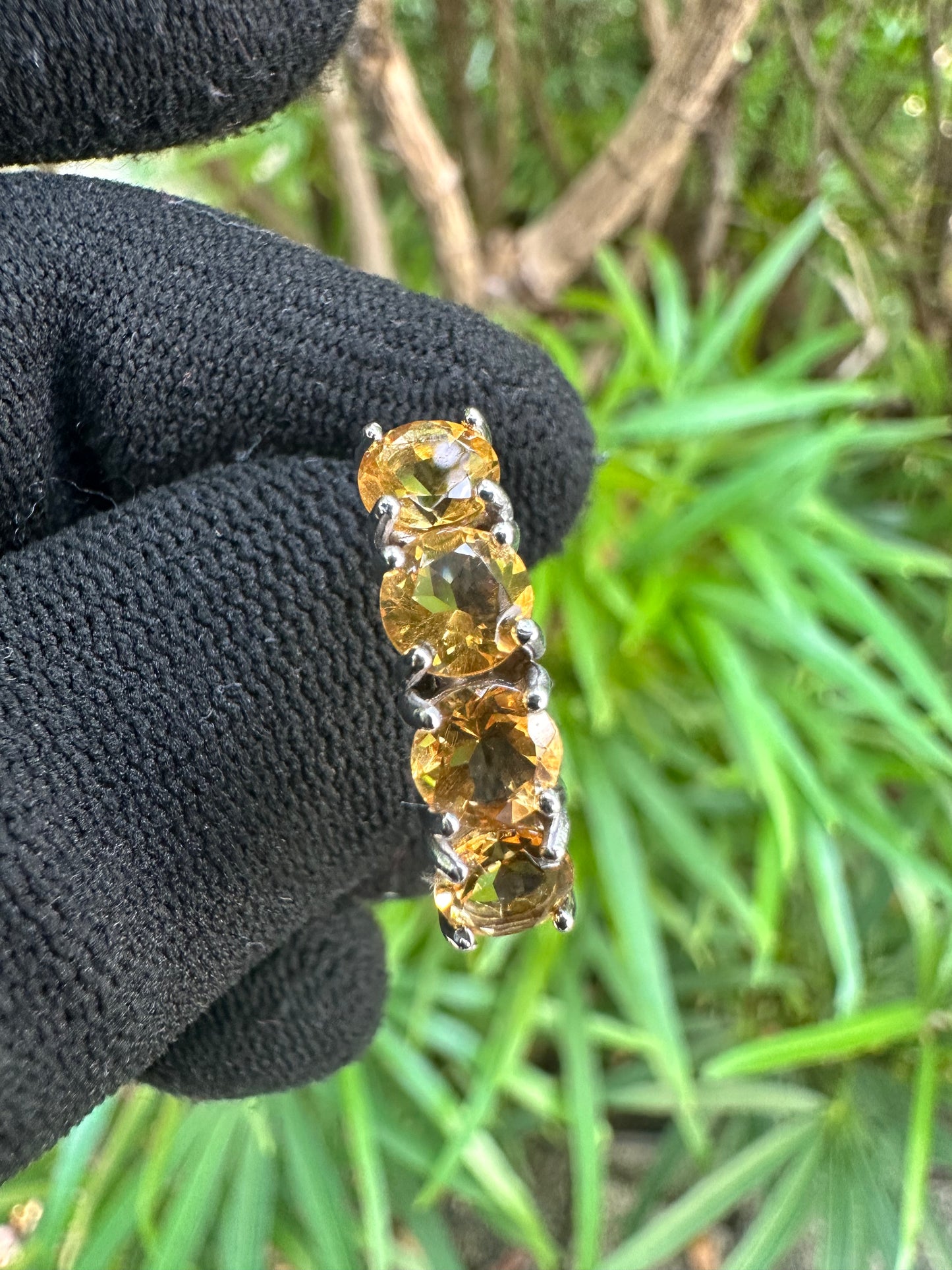Shop this Half Eternity Citrine Ring for Women in S925 silver – November birthstone jewellery, elegant gift for her on birthdays, anniversaries & special occasions.