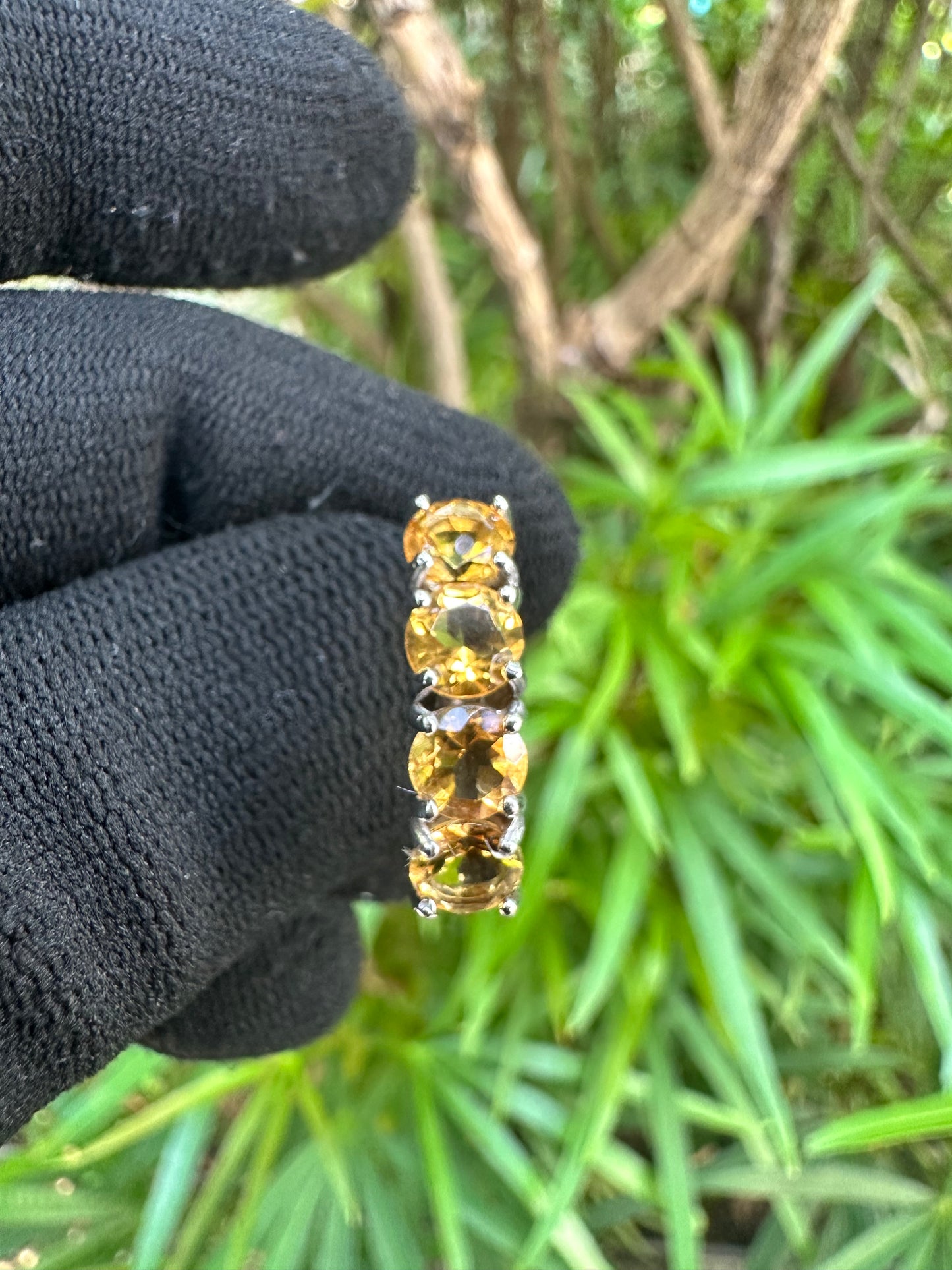 Shop this Half Eternity Citrine Ring for Women in S925 silver – November birthstone jewellery, elegant gift for her on birthdays, anniversaries & special occasions.