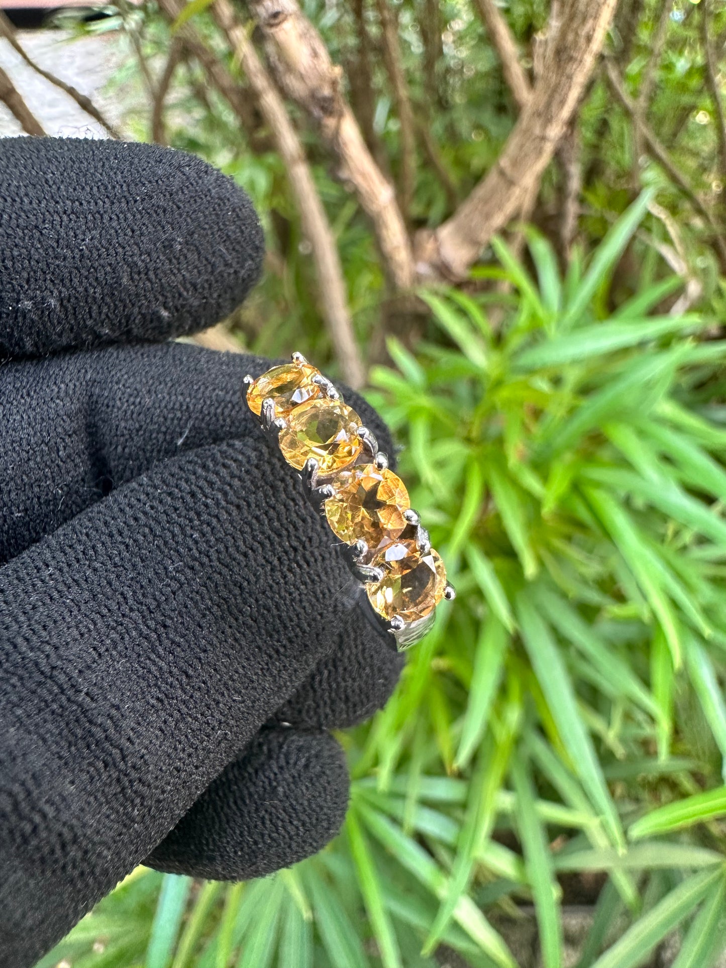 Shop this Half Eternity Citrine Ring for Women in S925 silver – November birthstone jewellery, elegant gift for her on birthdays, anniversaries & special occasions.