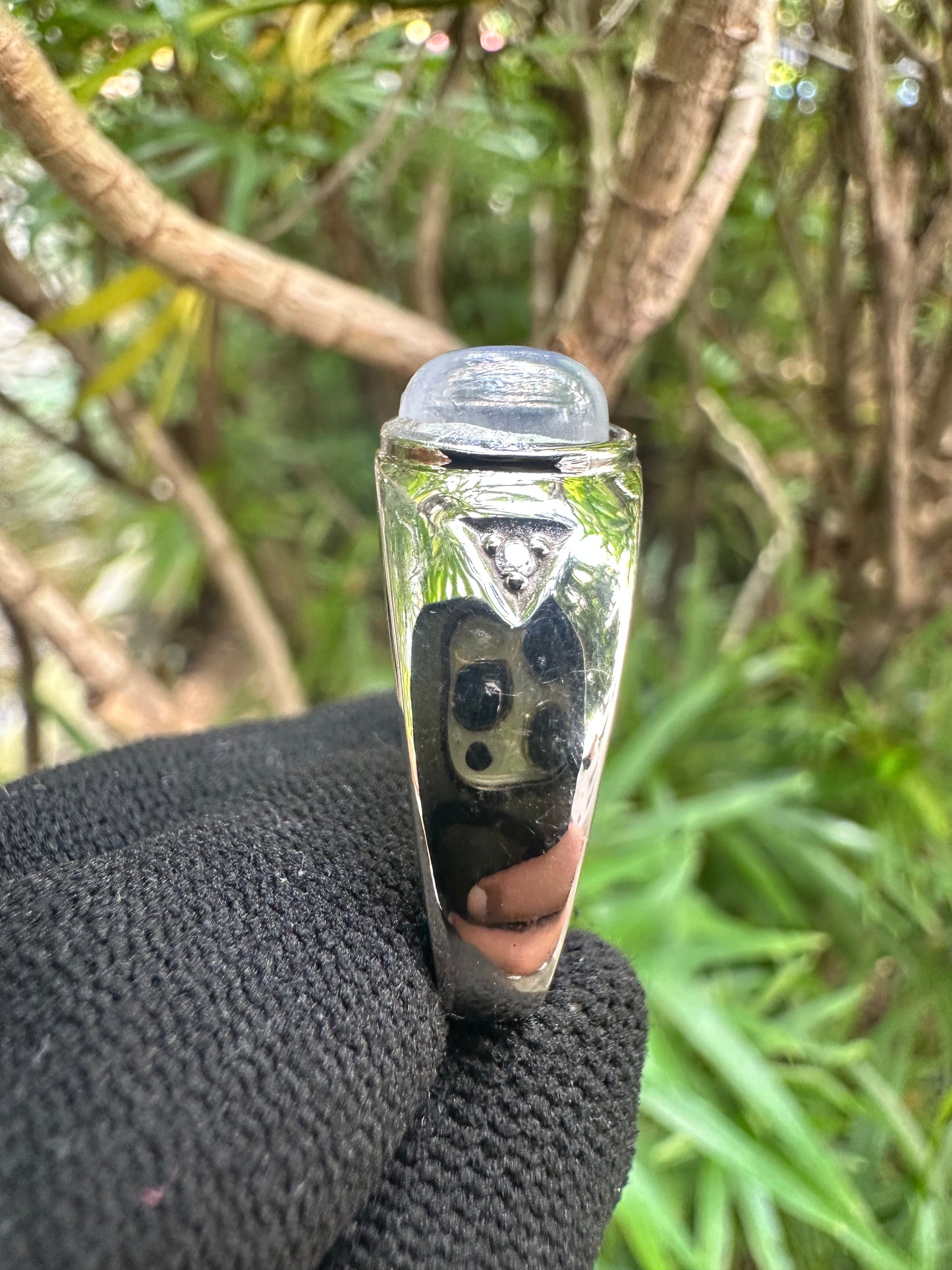 Shop this Men’s Blue Sheen Moonstone Ring in S925 silver – elegant June birthstone jewelry, perfect gift for birthdays, anniversaries & special occasions.