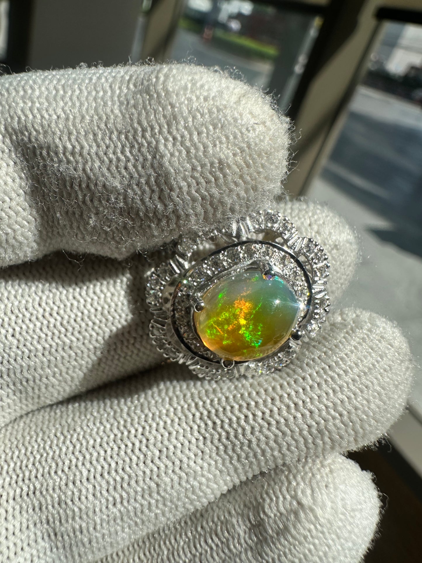 Opal Ring in 925 Silver – October Birthstone Jewelry – Elegant, Colorful, and Timeless