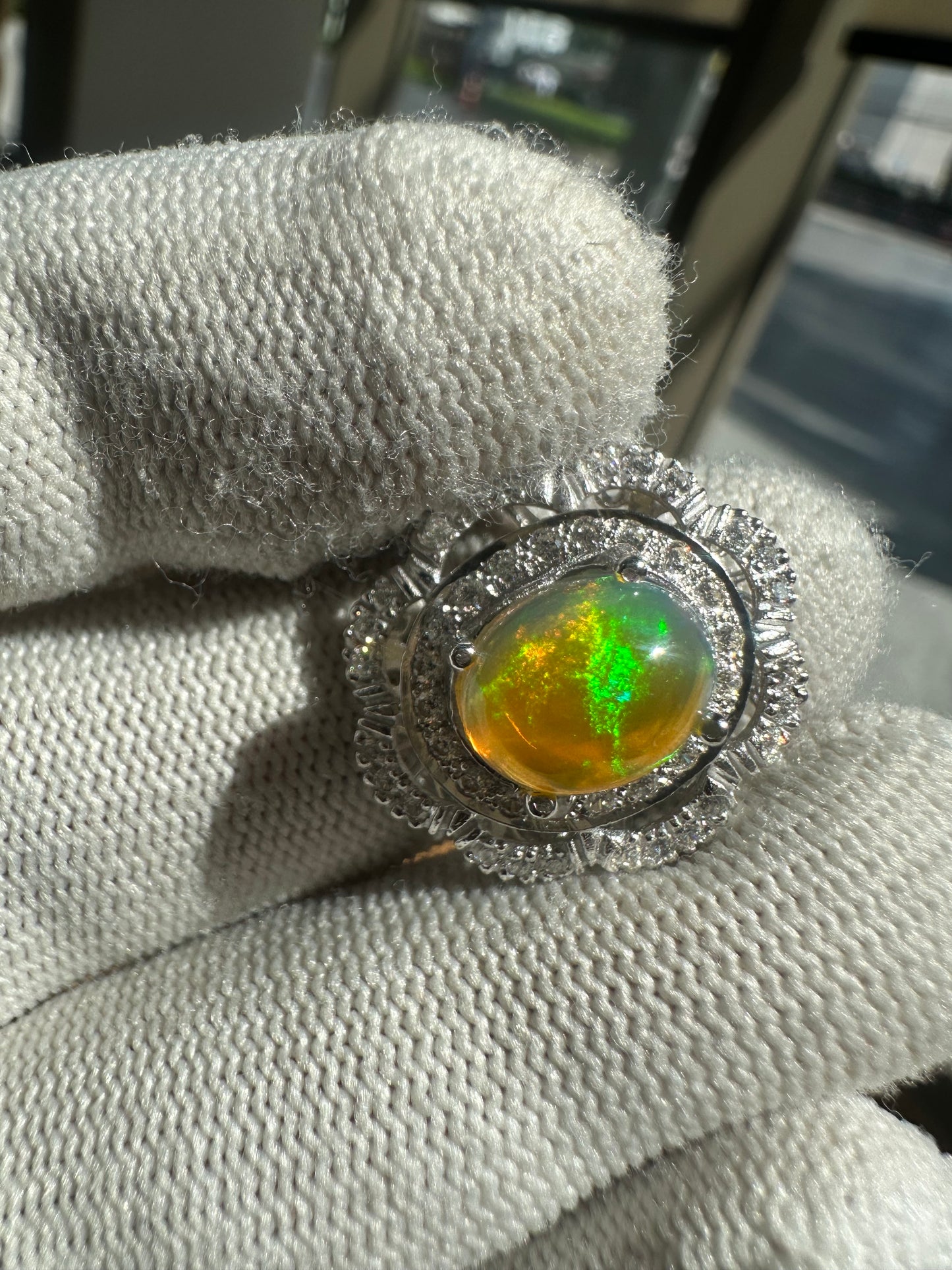 Opal Ring in 925 Silver – October Birthstone Jewelry – Elegant, Colorful, and Timeless