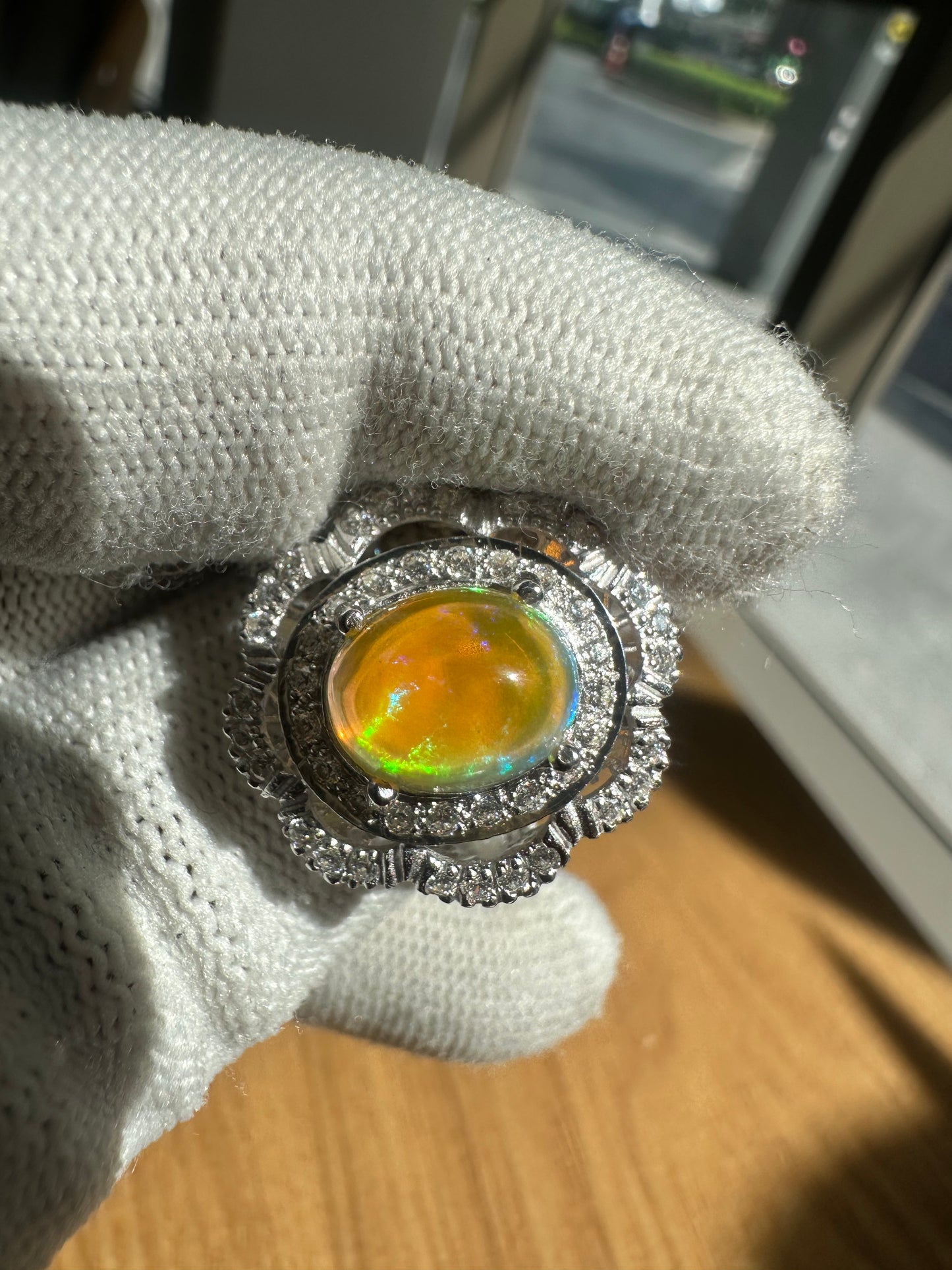 Opal Ring in 925 Silver – October Birthstone Jewelry – Elegant, Colorful, and Timeless