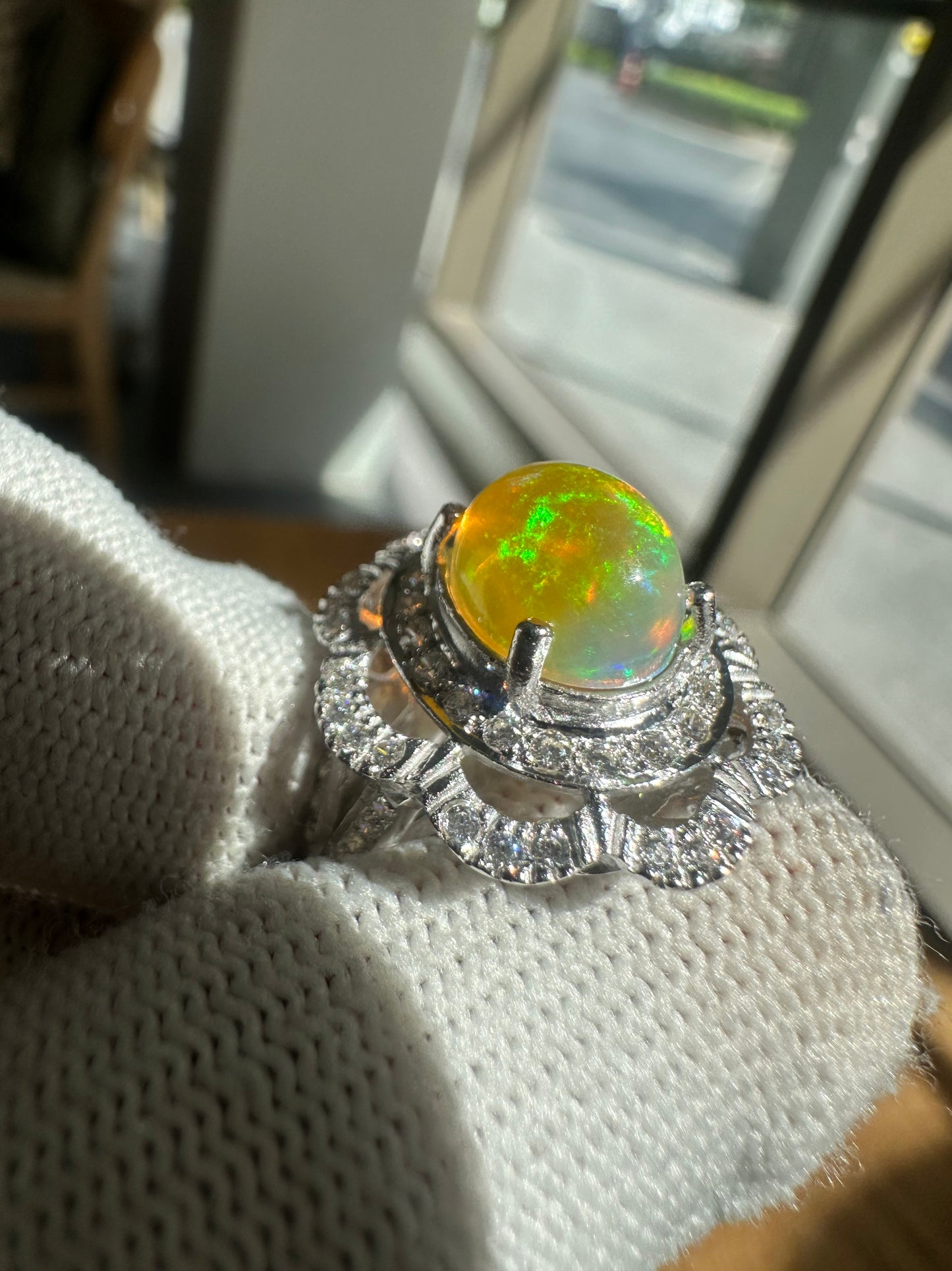 Opal Ring in 925 Silver – October Birthstone Jewelry – Elegant, Colorful, and Timeless