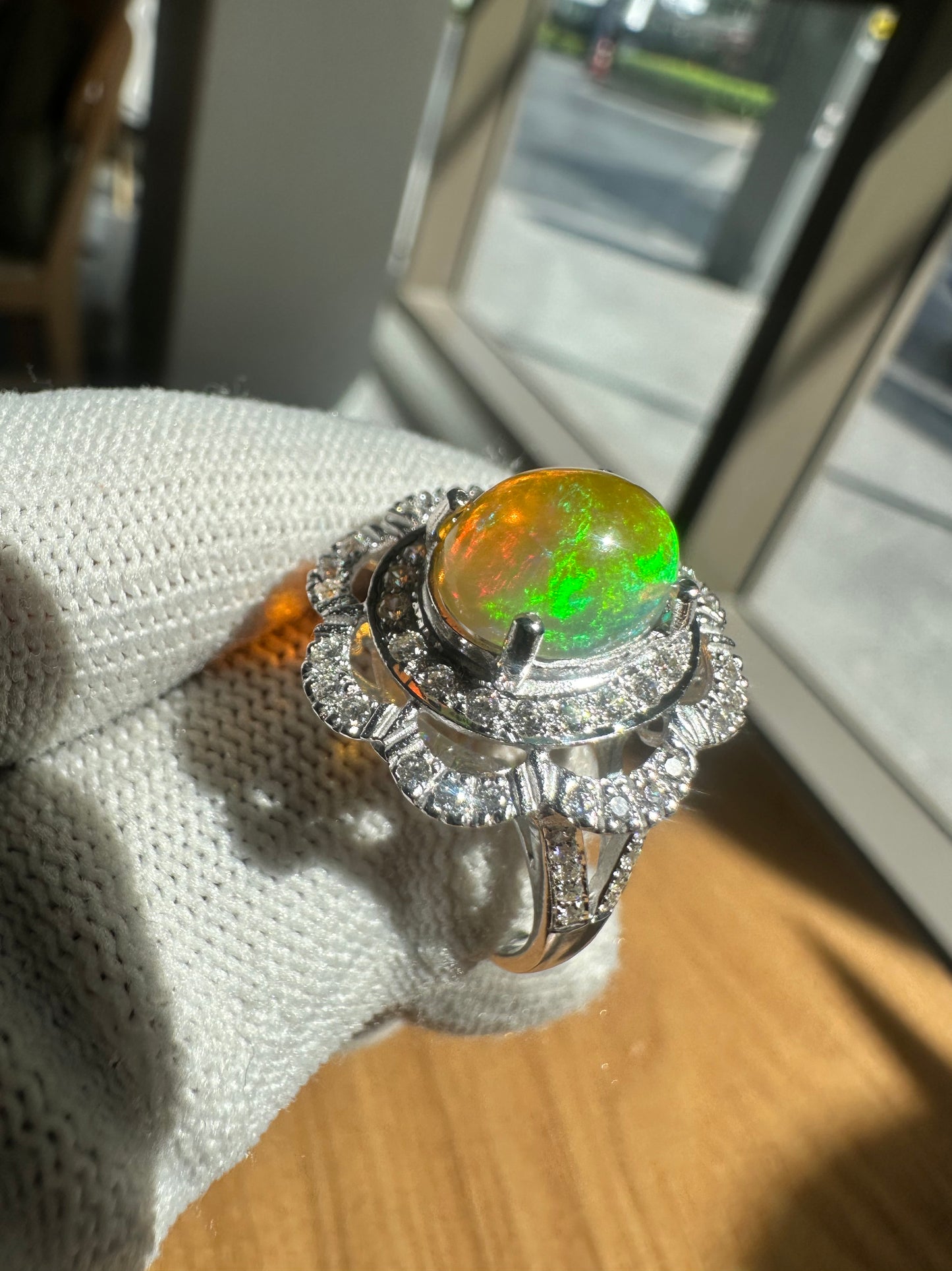 Opal Ring in 925 Silver – October Birthstone Jewelry – Elegant, Colorful, and Timeless