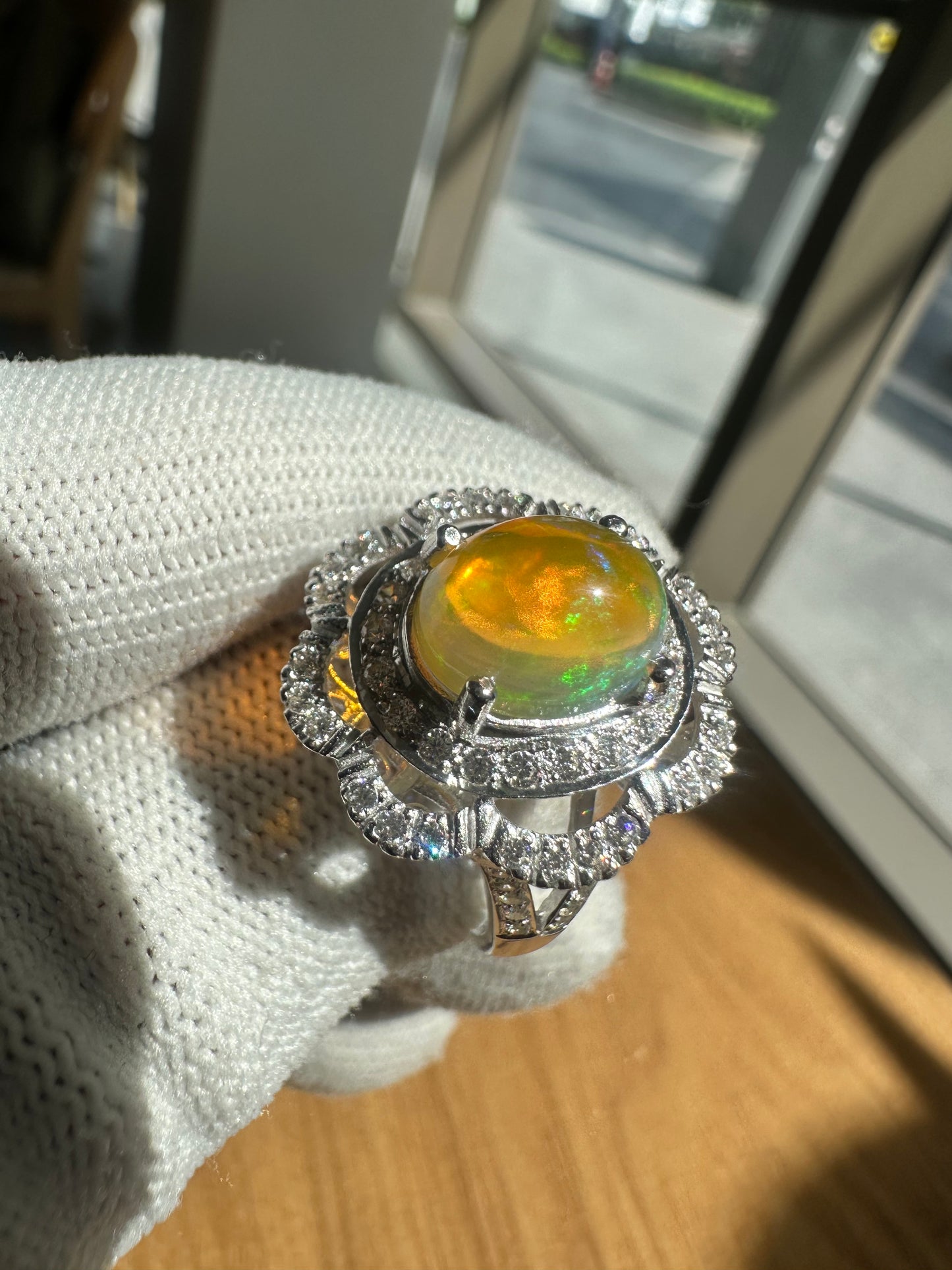 Opal Ring in 925 Silver – October Birthstone Jewelry – Elegant, Colorful, and Timeless