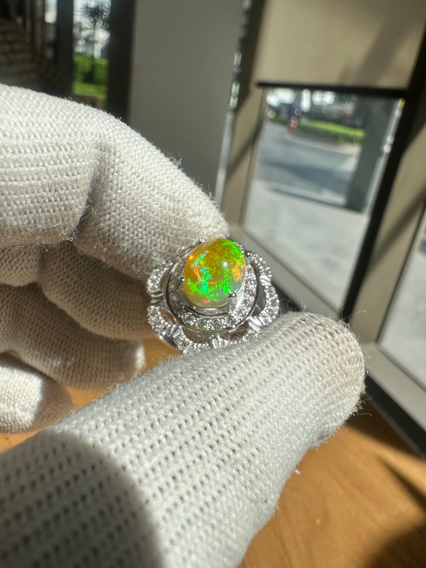 Opal Ring in 925 Silver – October Birthstone Jewelry – Elegant, Colorful, and Timeless