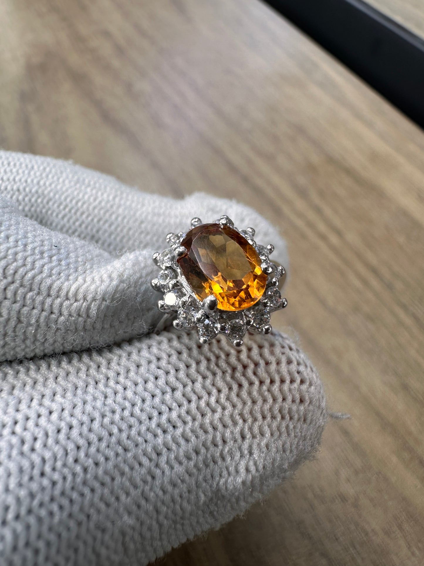 Citrine November Birthstone Ring – Sterling Silver Elegance