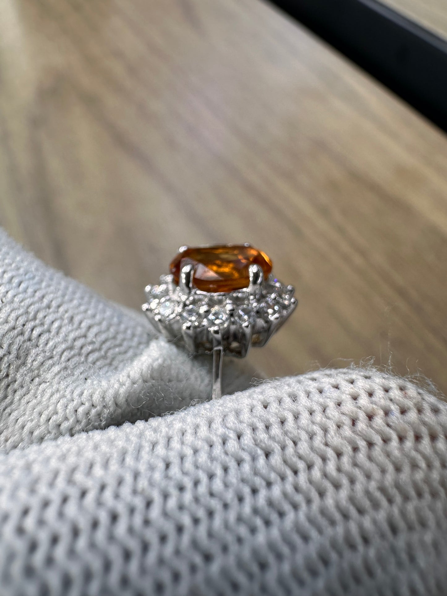 Citrine November Birthstone Ring – Sterling Silver Elegance