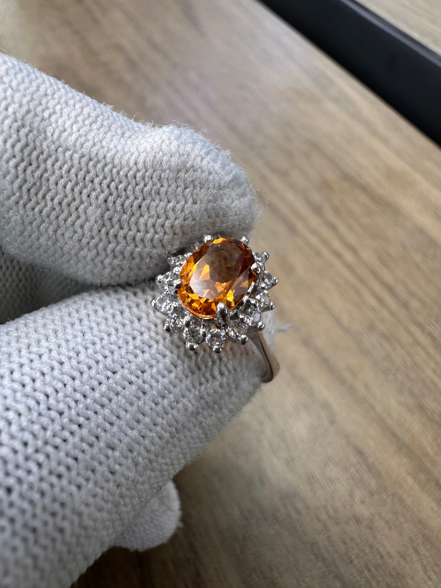 Citrine November Birthstone Ring – Sterling Silver Elegance