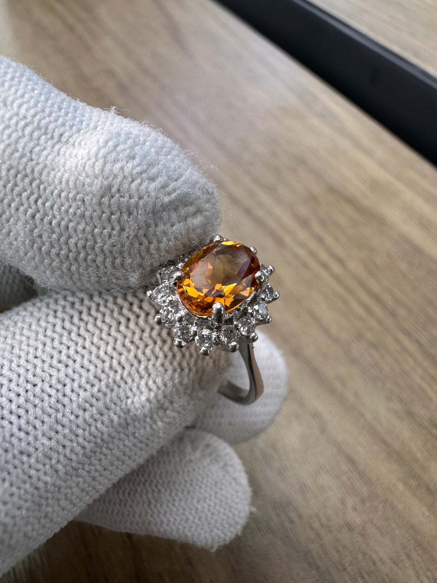 Citrine November Birthstone Ring – Sterling Silver Elegance
