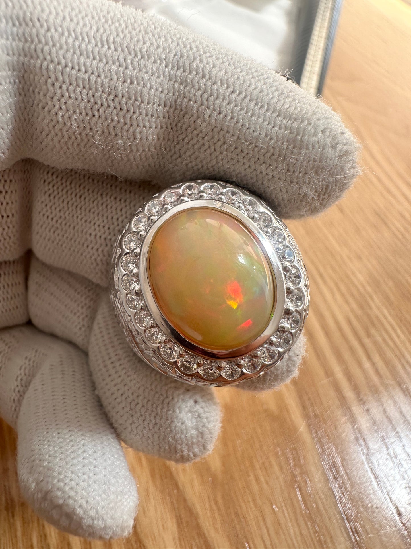 Opal Ring in 925 Silver – October Birthstone Jewelry – Elegant, Colorful, and Timeless