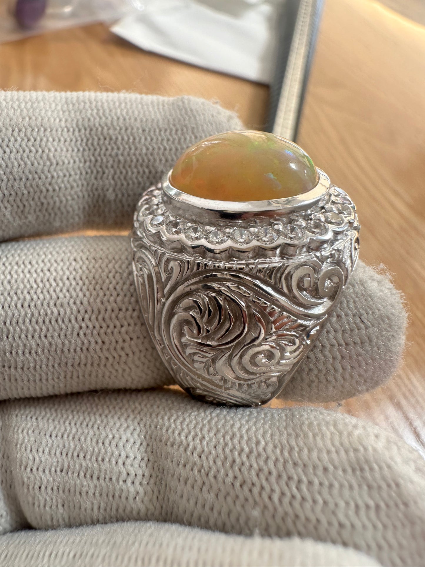 Opal Ring in 925 Silver – October Birthstone Jewelry – Elegant, Colorful, and Timeless