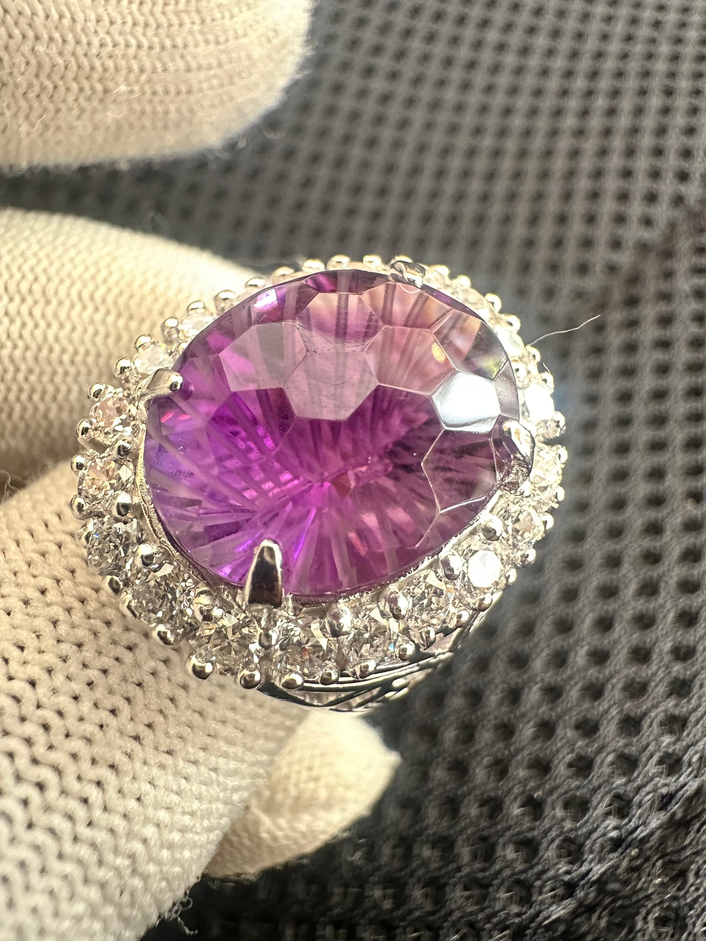 Amethyst Ring in 925 Silver with Cubic Zirconia Accents – February Birthstone Jewelry