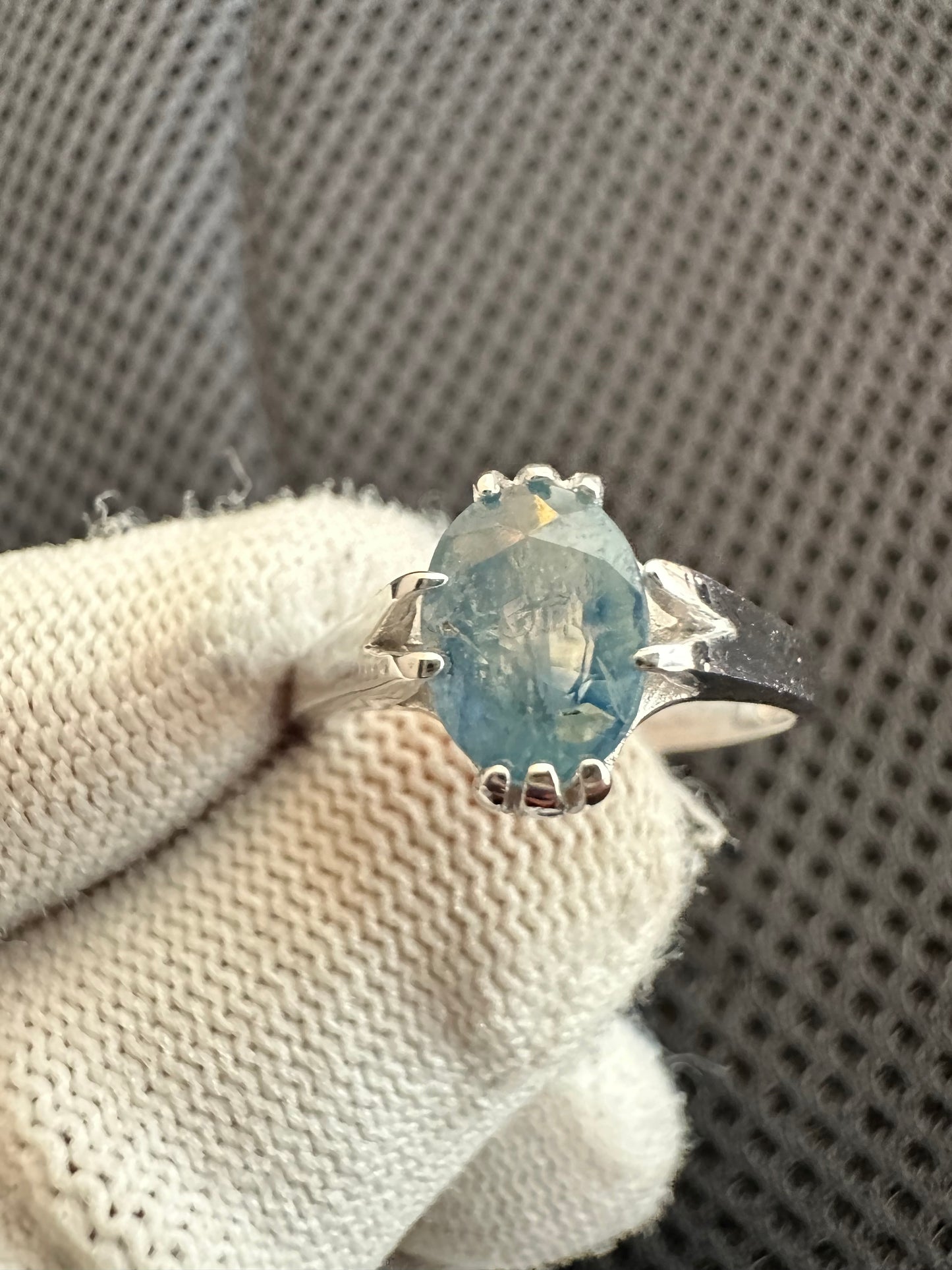 September Birthstone Ring: 925 Sterling Silver Rhodium-Plated, Natural Sapphire Gemstone, Classic Minimalist Jewelry