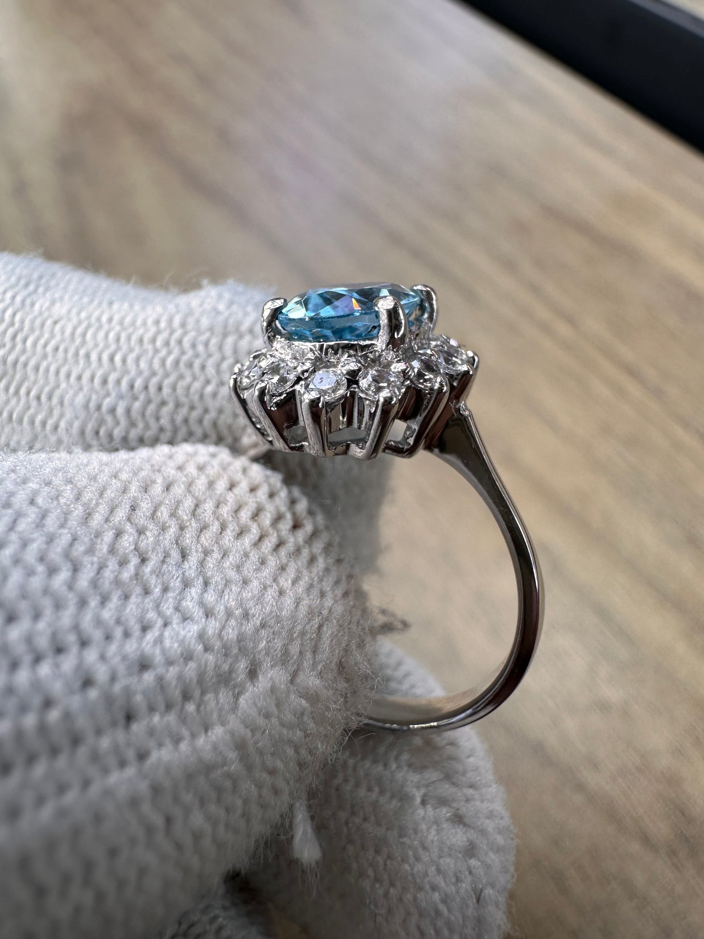 Swiss Blue Topaz November Birthstone Ring in 925 Sterling Silver – Elegant and Timeless