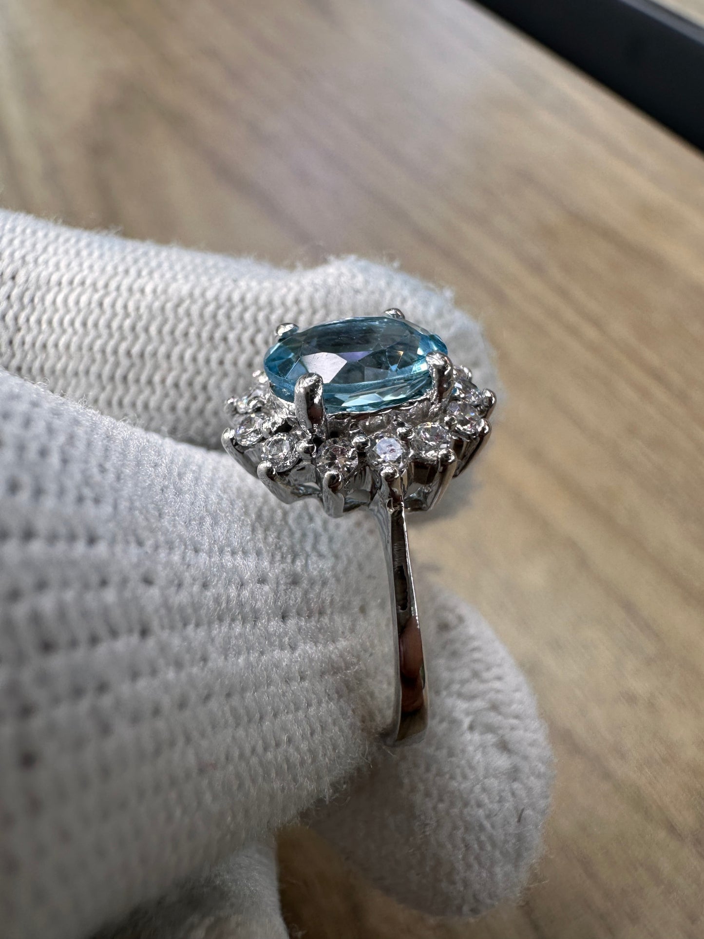 Swiss Blue Topaz November Birthstone Ring in 925 Sterling Silver – Elegant and Timeless
