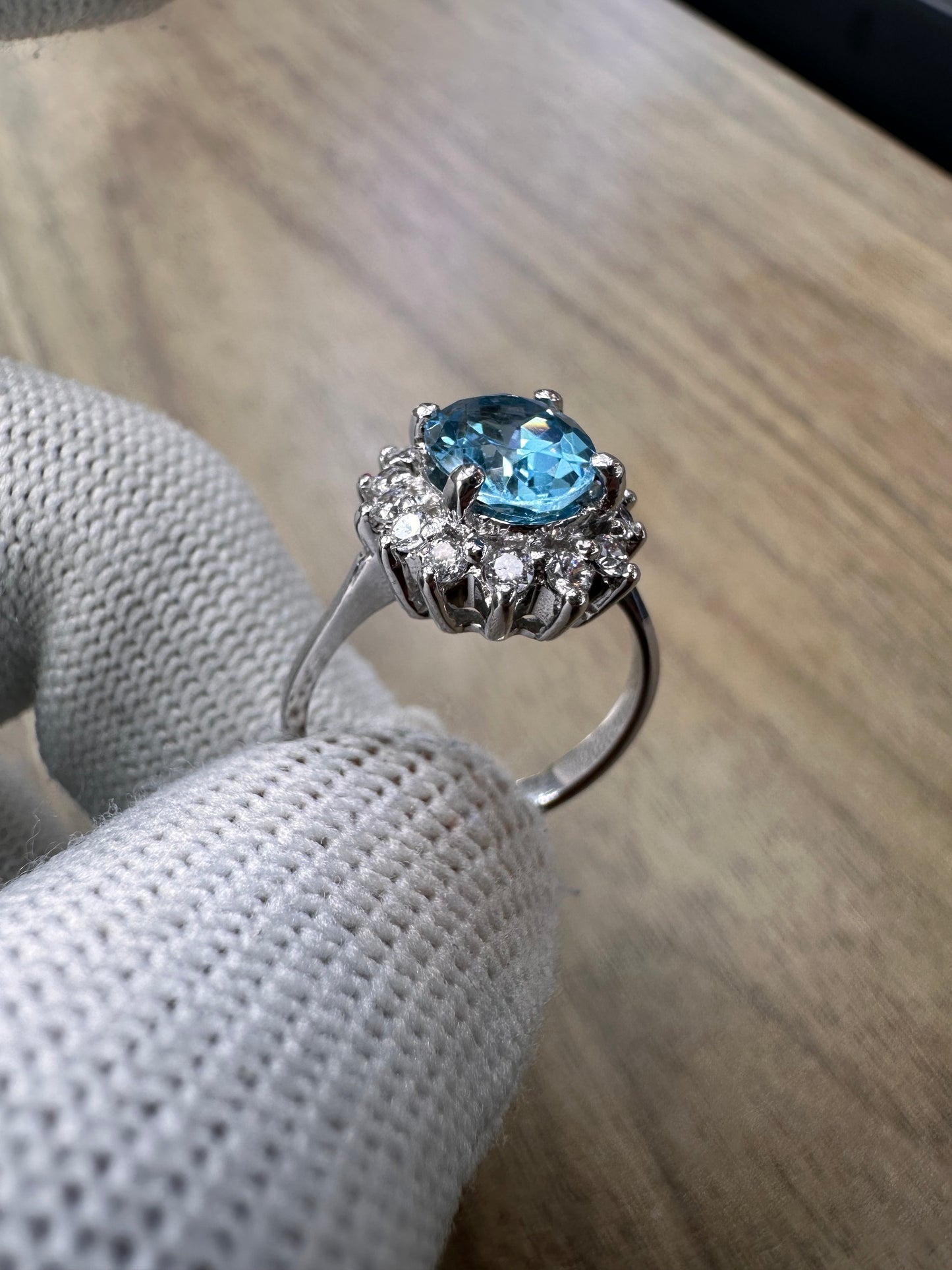 Swiss Blue Topaz November Birthstone Ring in 925 Sterling Silver – Elegant and Timeless