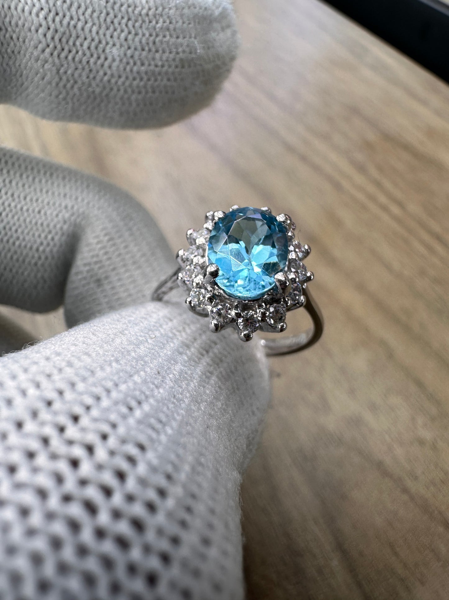 Swiss Blue Topaz November Birthstone Ring in 925 Sterling Silver – Elegant and Timeless