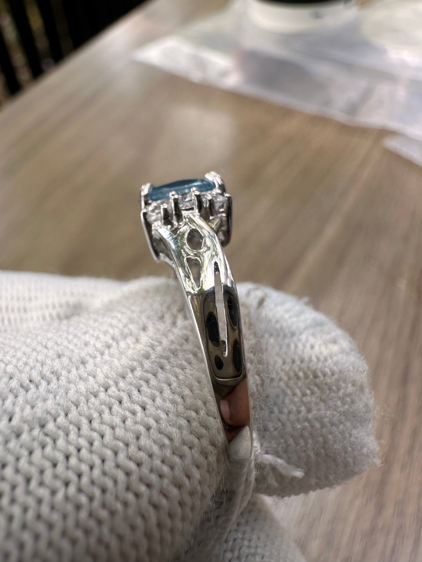 Elegant Swiss Blue Topaz Pendant with Cubic Zirconia Accents – November Birthstone Jewelry