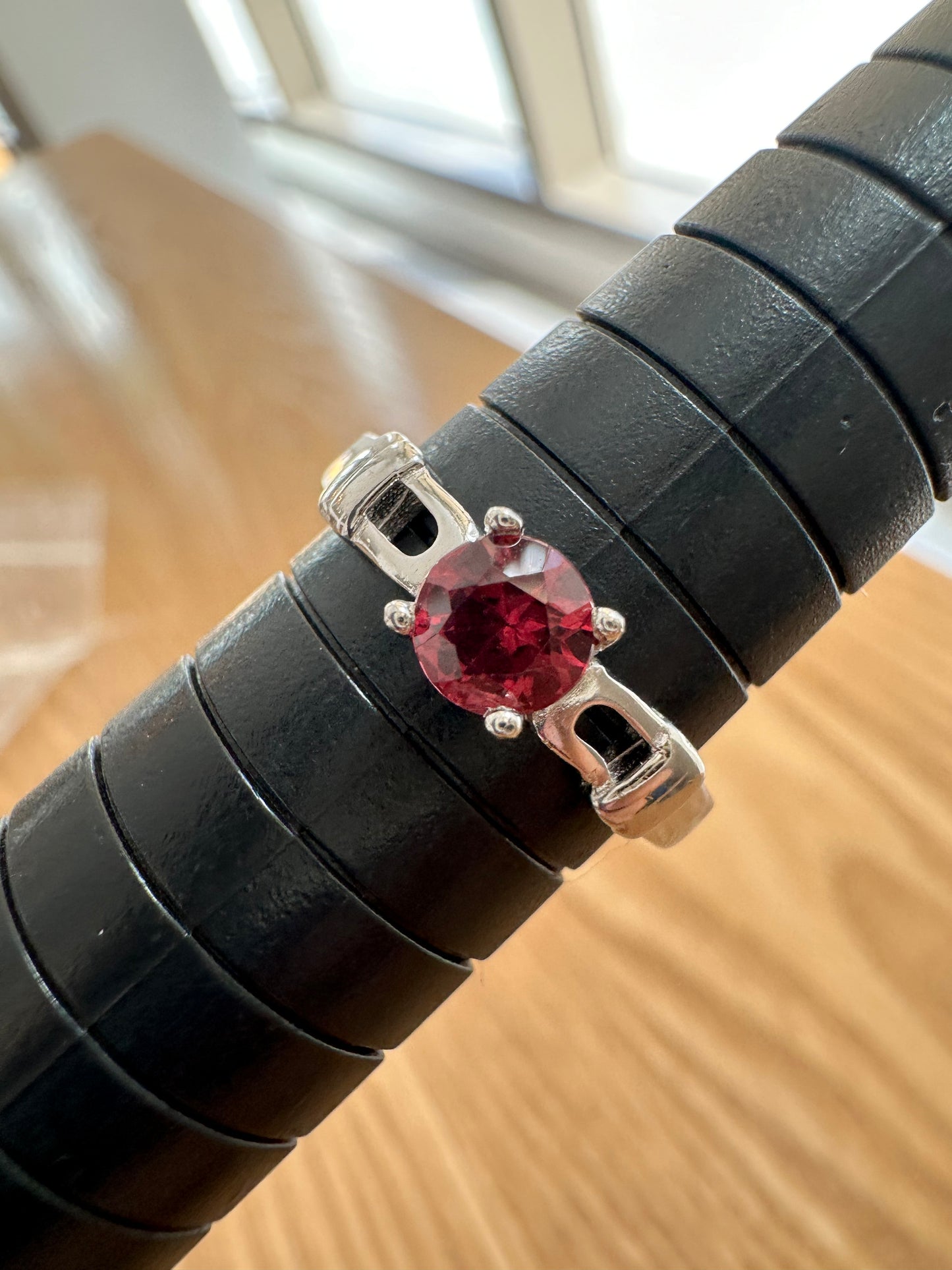 Rubellite Tourmaline October Birthstone in Sterling Silver