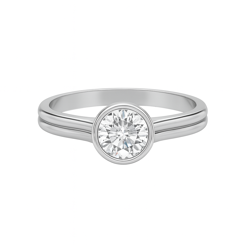 Shop this 1ct D Color Moissanite Solitaire Ring in S925 silver, white gold plated, GRA certified – perfect engagement or gift ring for her