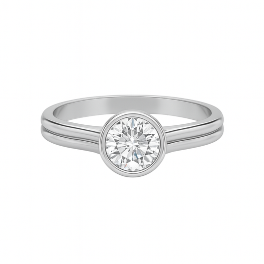 Shop this 1ct D Color Moissanite Solitaire Ring in S925 silver, white gold plated, GRA certified – perfect engagement or gift ring for her