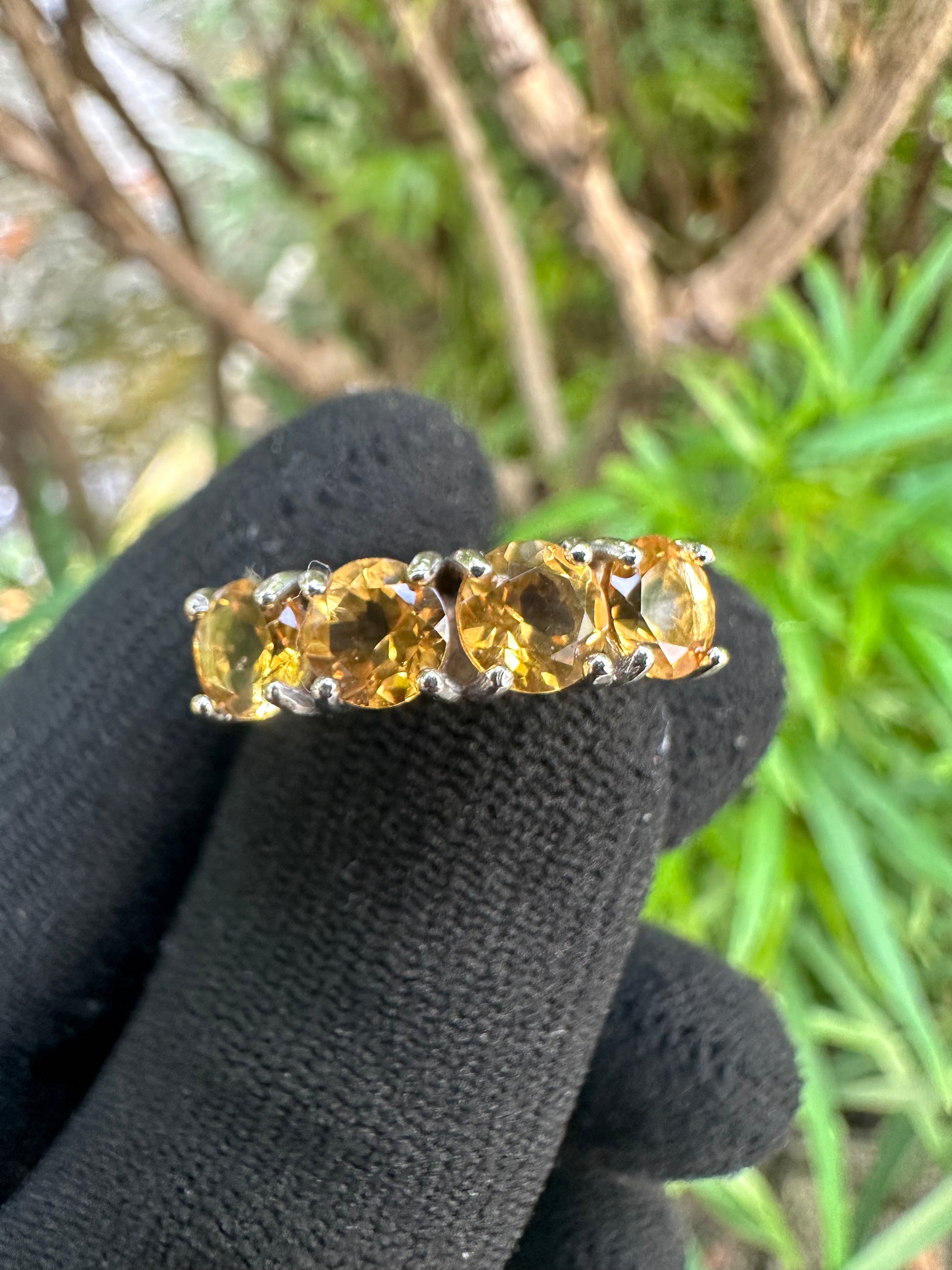 Shop this Half Eternity Citrine Ring for Women in S925 silver – November birthstone jewellery, elegant gift for her on birthdays, anniversaries & special occasions.