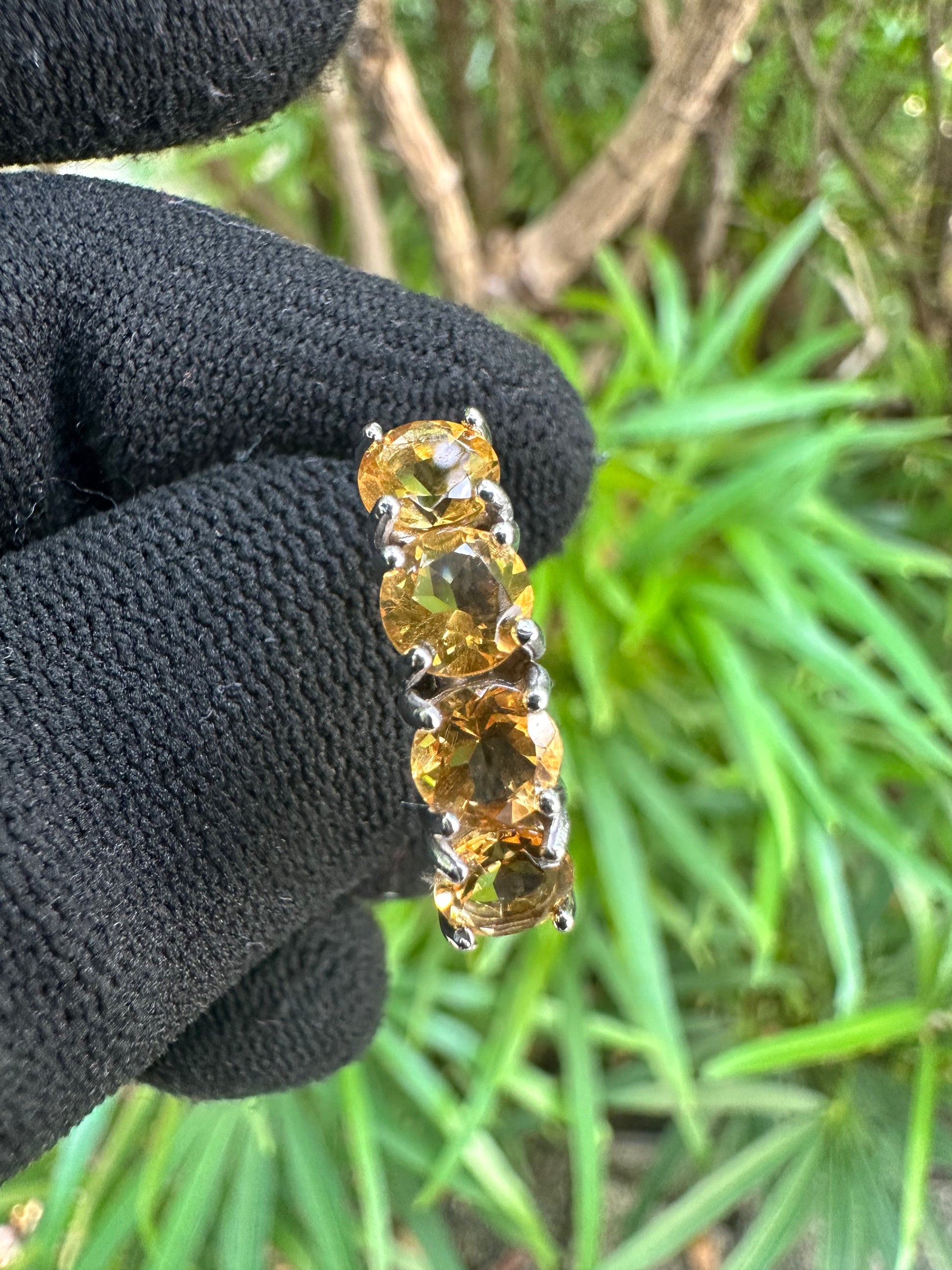 Shop this Half Eternity Citrine Ring for Women in S925 silver – November birthstone jewellery, elegant gift for her on birthdays, anniversaries & special occasions.