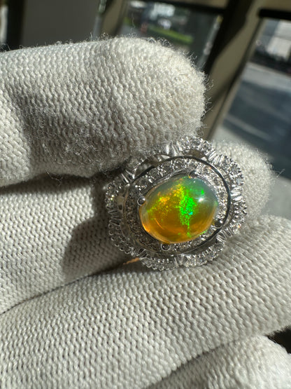 Opal Ring in 925 Silver – October Birthstone Jewelry – Elegant, Colorful, and Timeless