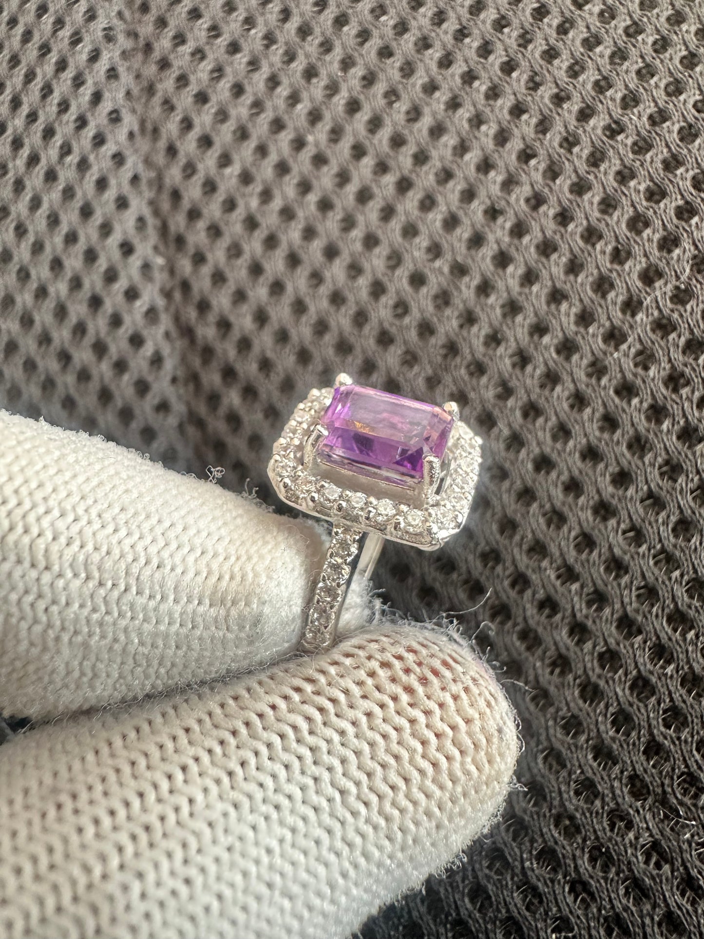 Amethyst Ring in 925 Silver with Cubic Zirconia Accents – February Birthstone Jewelry