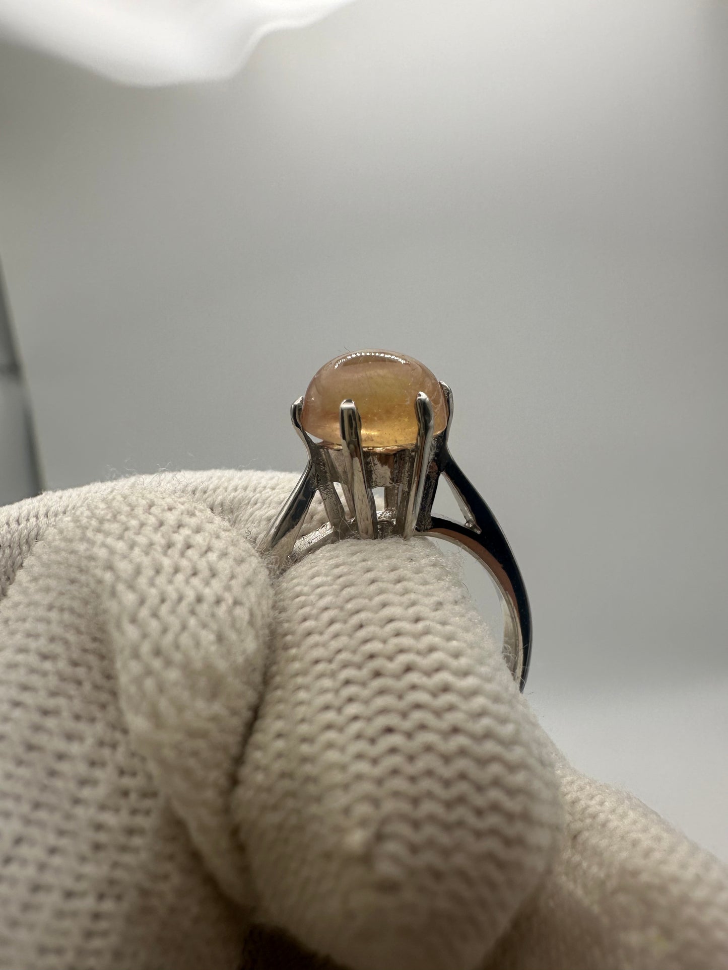 Radiant Yellow Sapphire Ring in 925 Sterling Silver - Exquisite Elegance