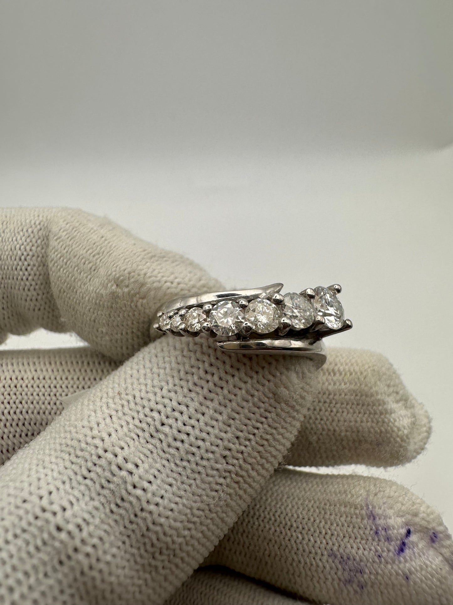 Premium Moissanite Ring in 925 Silver Rhodium Plated Finish