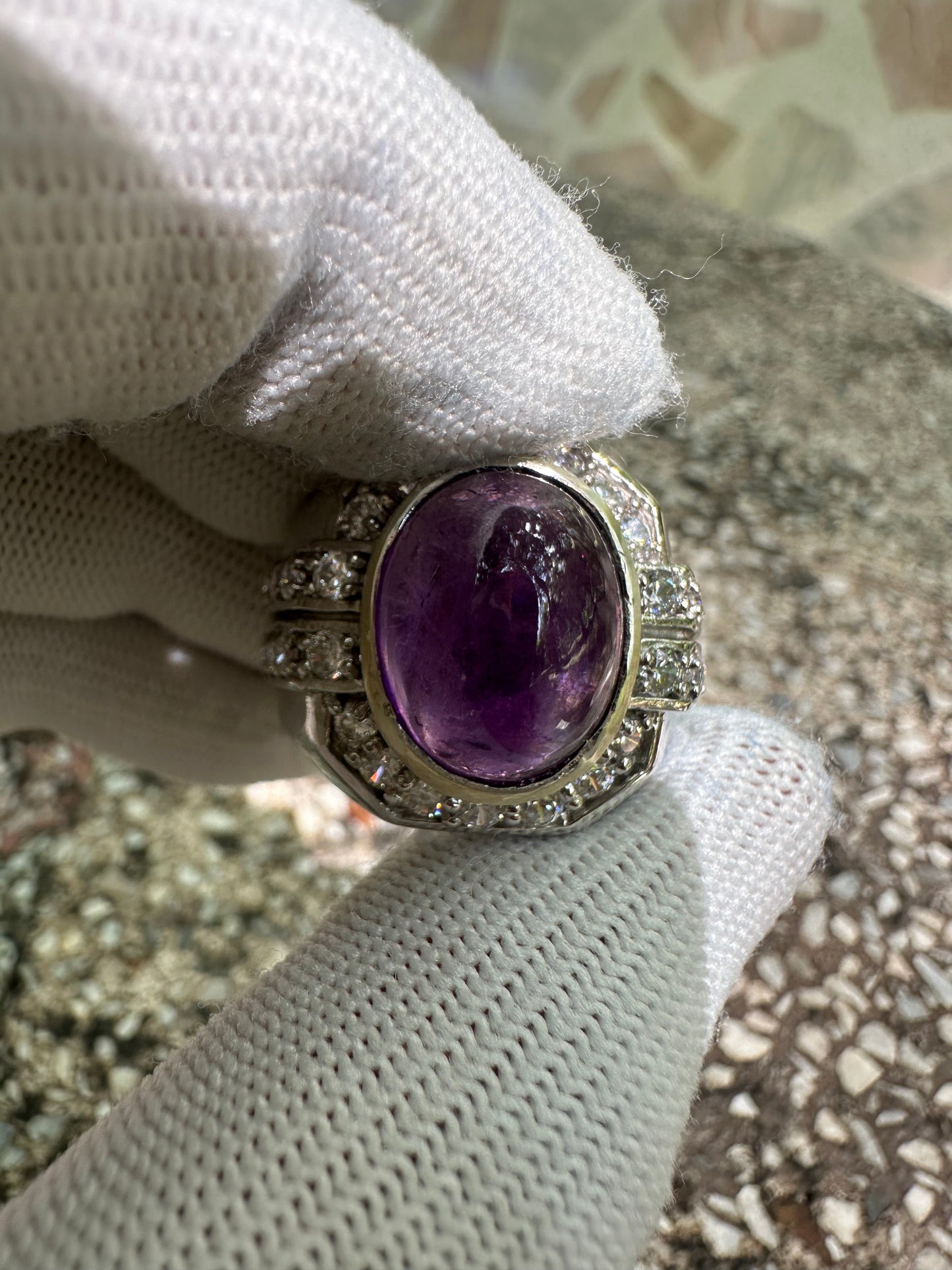 Men's Amethyst Ring in 925 Sterling Silver - February Birthstone