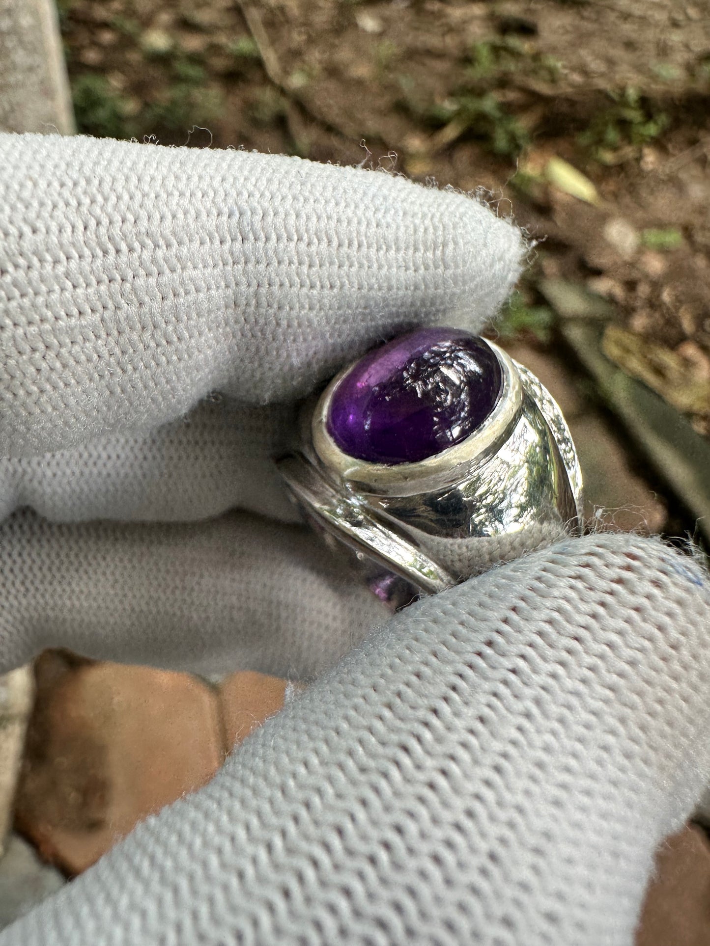 Men's Amethyst Ring in 925 Sterling Silver - February Birthstone