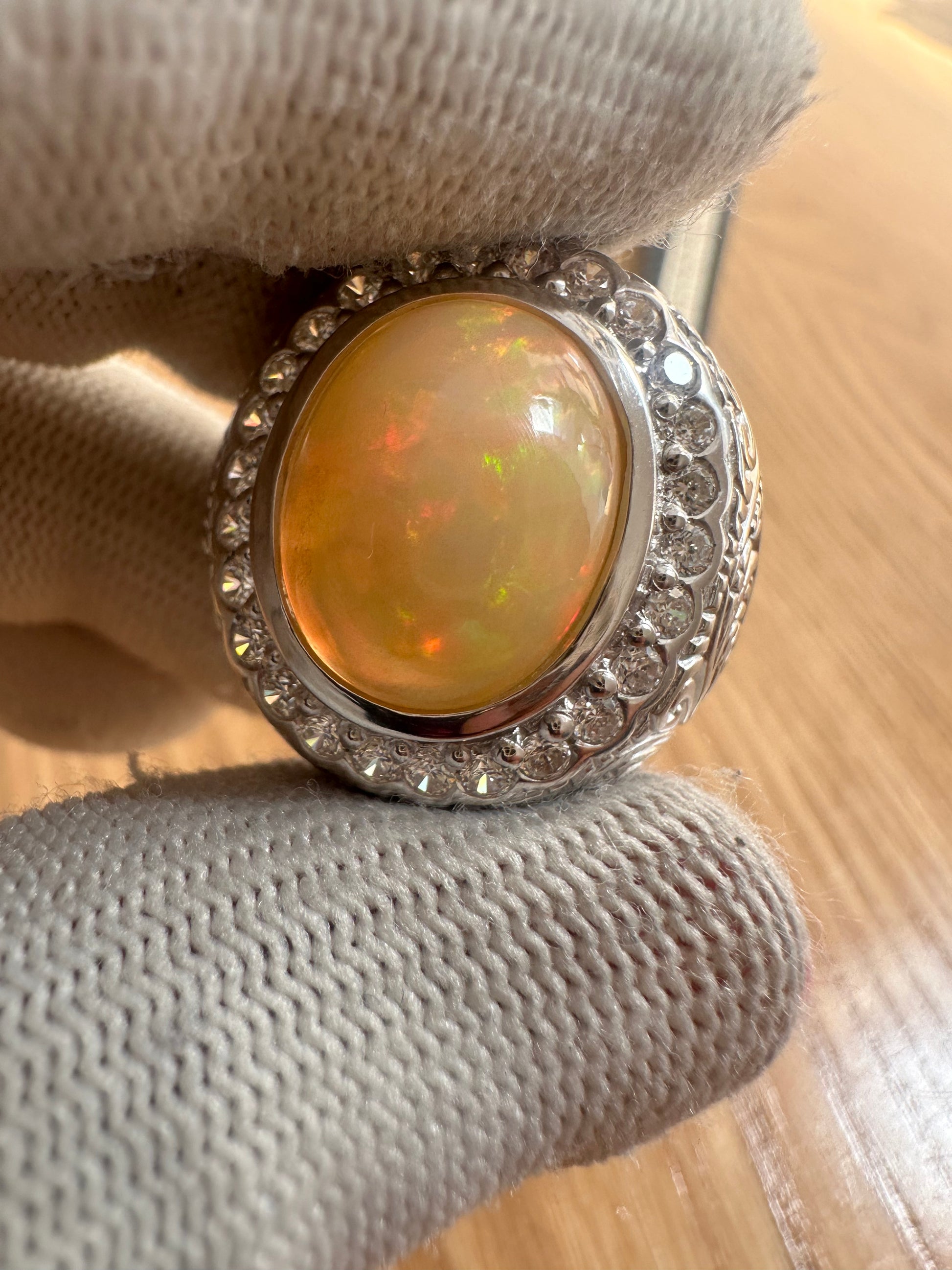 Opal Ring in 925 Silver – October Birthstone Jewelry – Elegant, Colorful, and Timeless