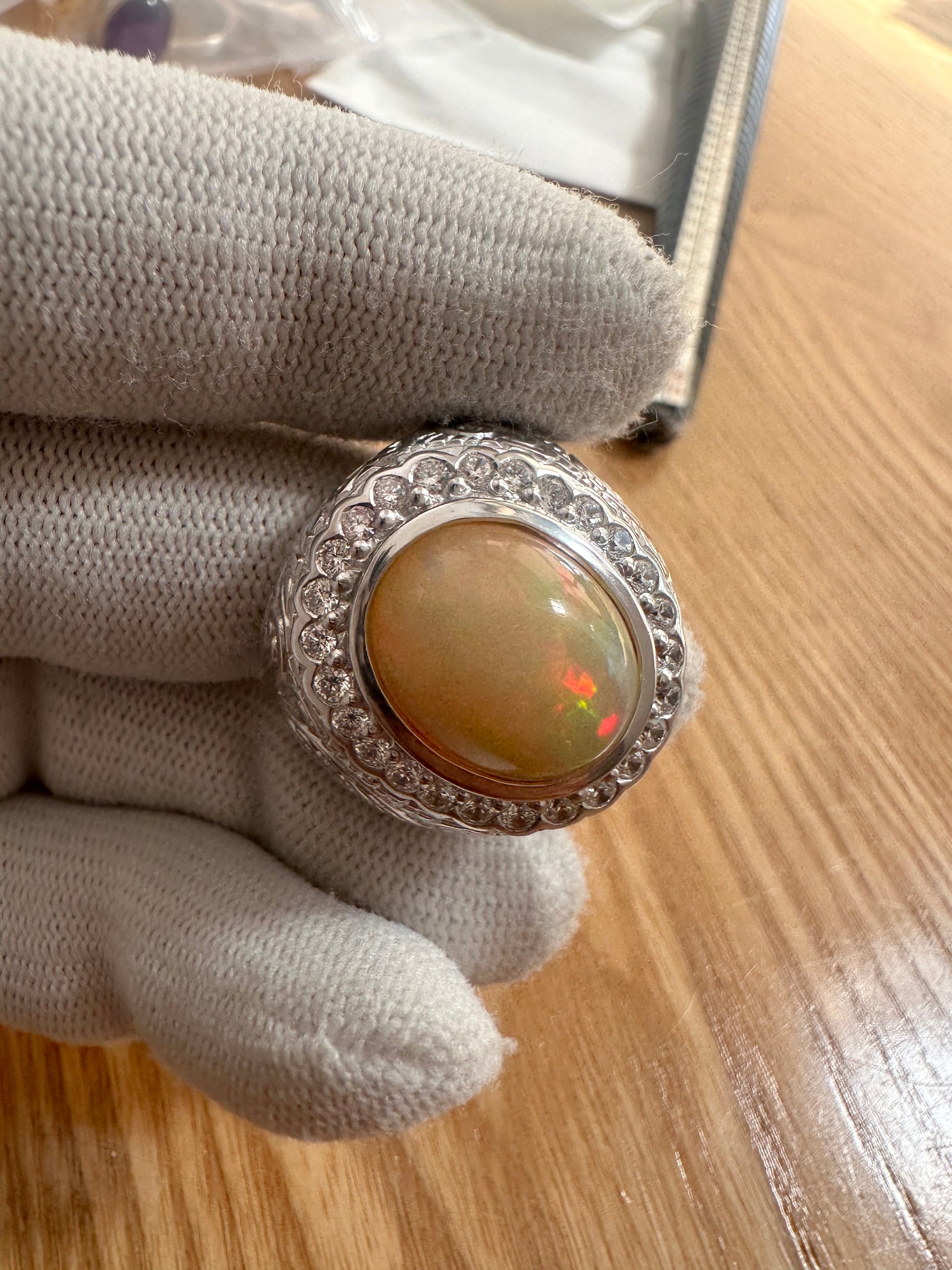 Opal Ring in 925 Silver – October Birthstone Jewelry – Elegant, Colorful, and Timeless