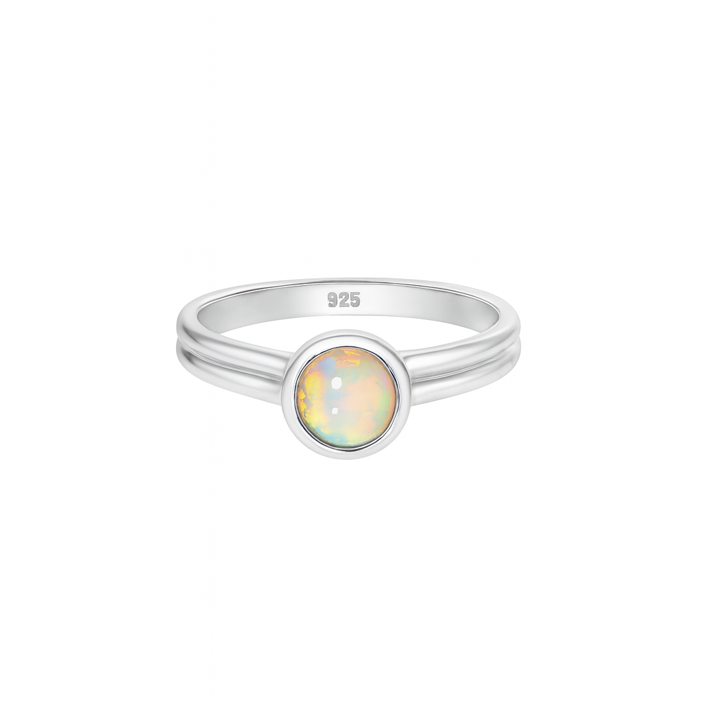 hop this Ethiopian Opal Ring for Women in S925 silver, white gold plated – October birthstone gift perfect for Valentine’s Day, Mother’s Day & more.