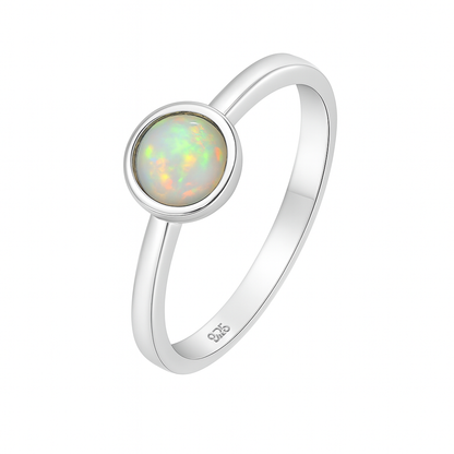 hop this Ethiopian Opal Ring for Women in S925 silver, white gold plated – October birthstone gift perfect for Valentine’s Day, Mother’s Day & more.