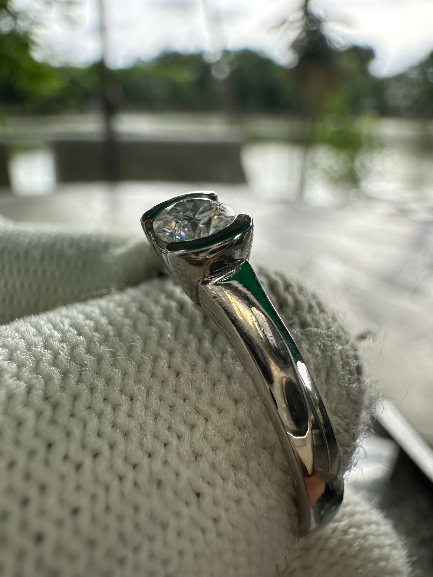 925 Silver Moissanite Promise Ring