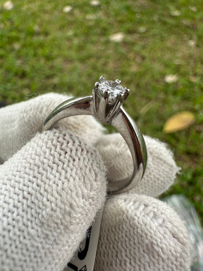 Classic 925 Sterling Silver Moissanite Ring