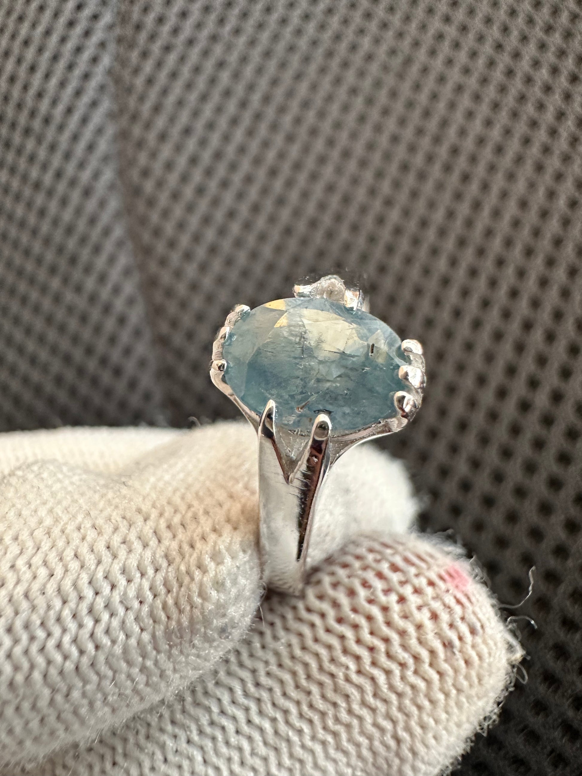 September Birthstone Ring: 925 Sterling Silver Rhodium-Plated, Natural Sapphire Gemstone, Classic Minimalist Jewelry 